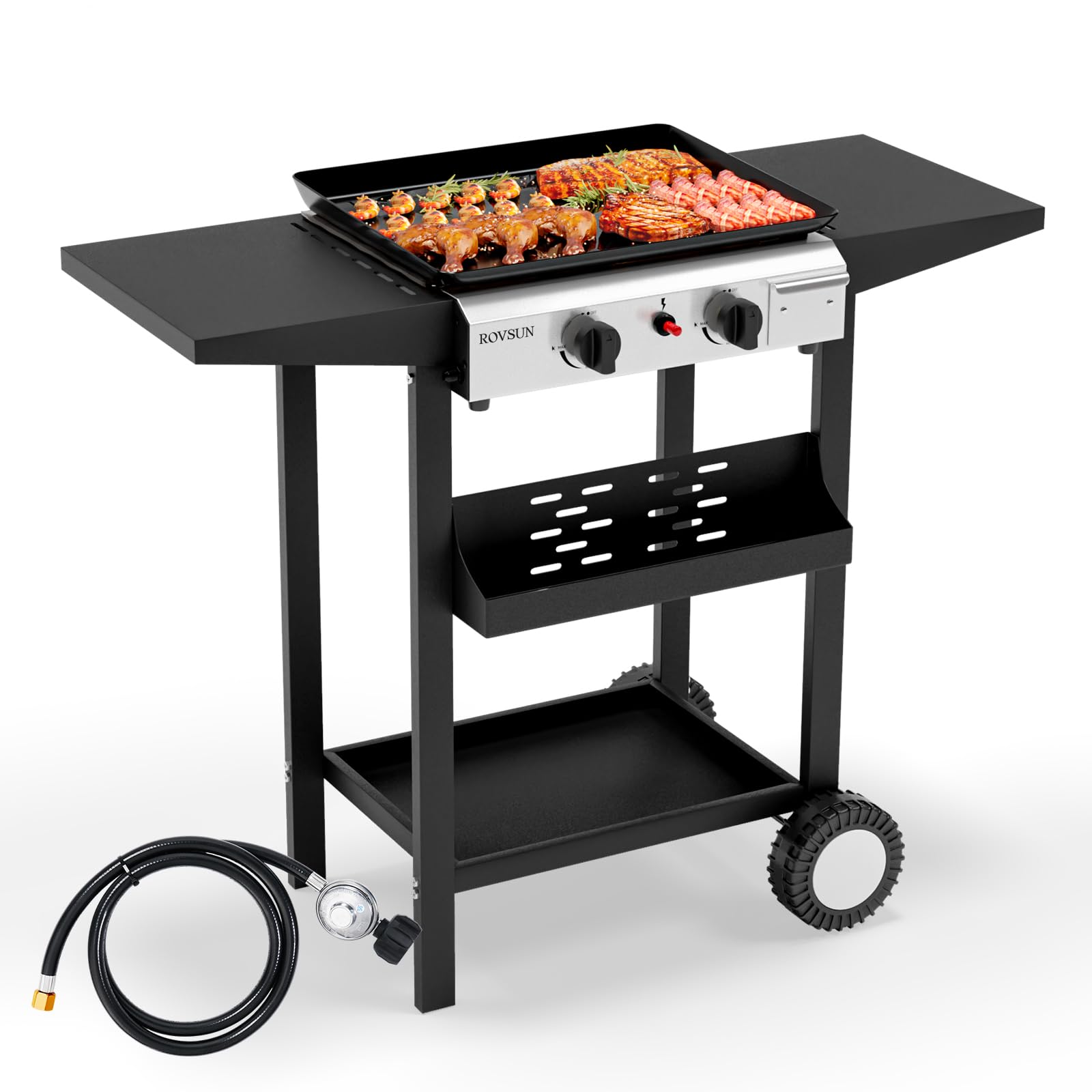 2 burner flat top grill best sale