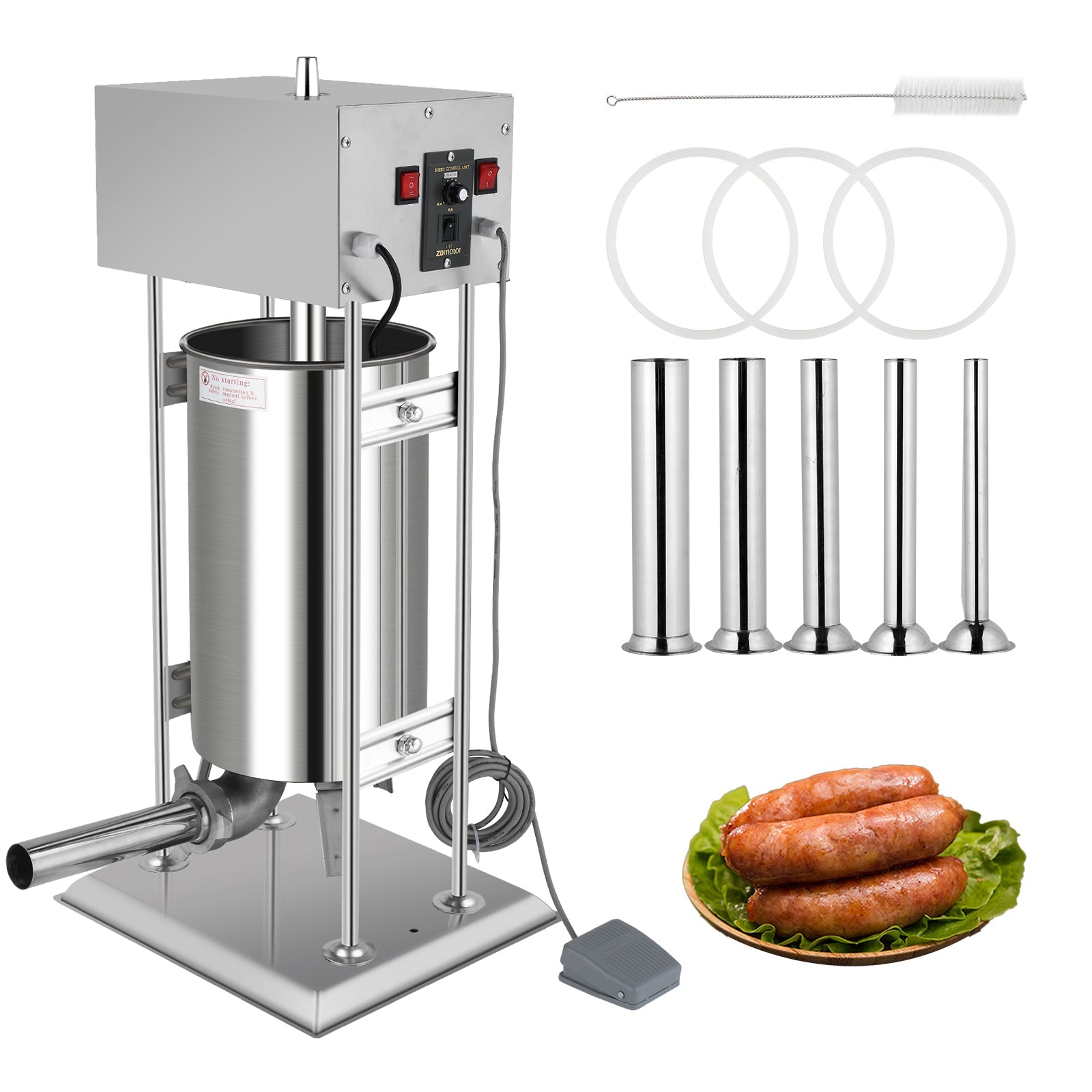 ROVSUN 24 lb. Electric Sausage Stuffer Maker with 5 Stuffing Tubes