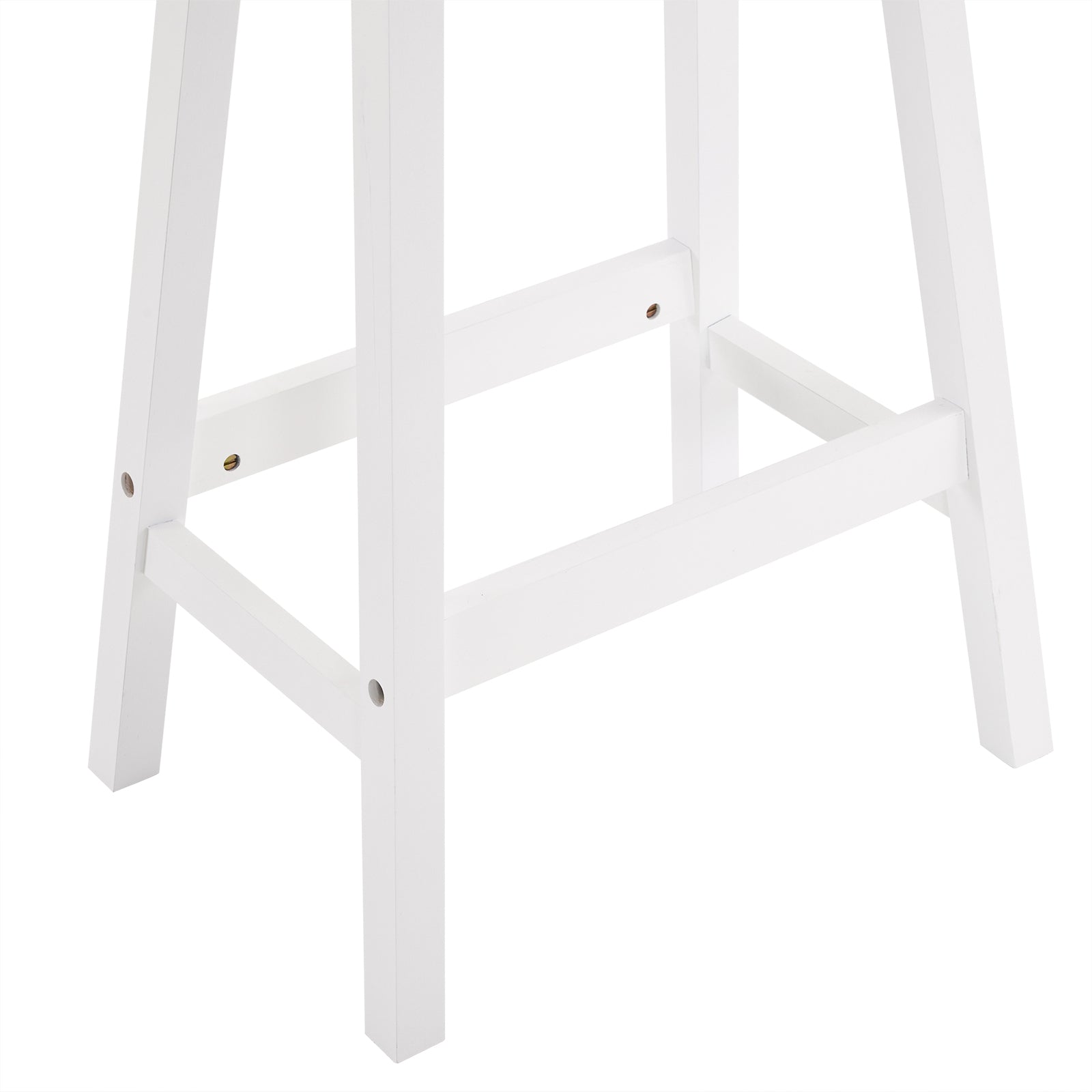 24 Inch Height Wood Saddle-Seat Counter Height Stool White