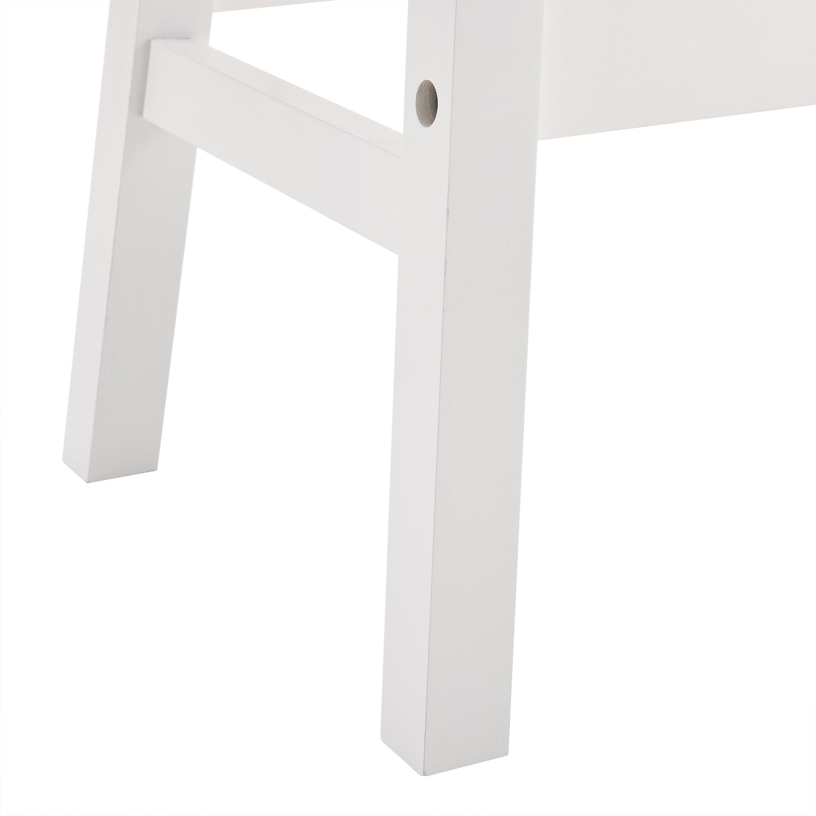 24 Inch Height Wood Saddle-Seat Counter Height Stool White