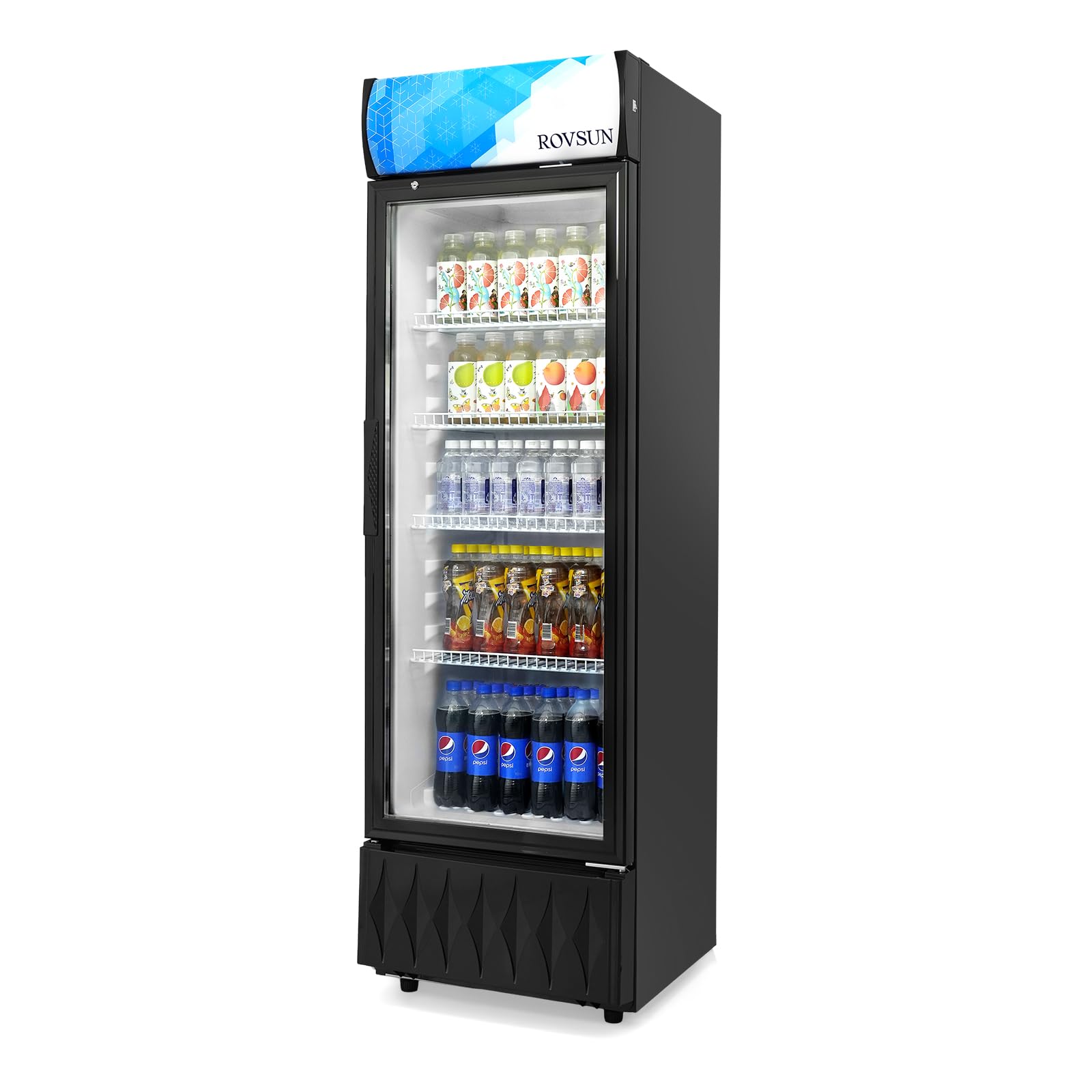 ROVSUN 8.1 Cu.Ft 240W 115V Black Commercial Beverage Refrigerator