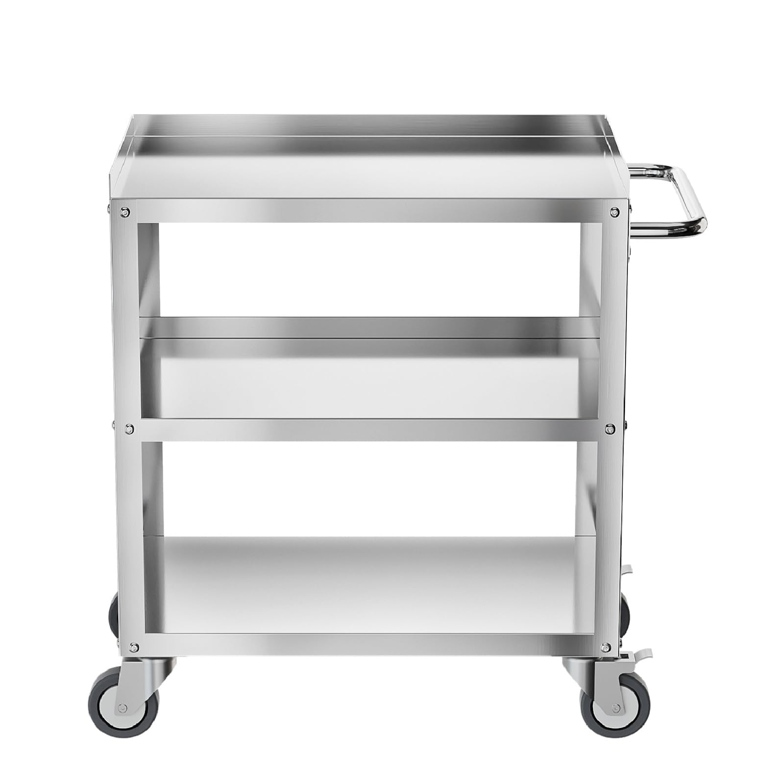 3-Tier 28" x 18" 440 lb. Capacity Stainless Steel Utility Cart