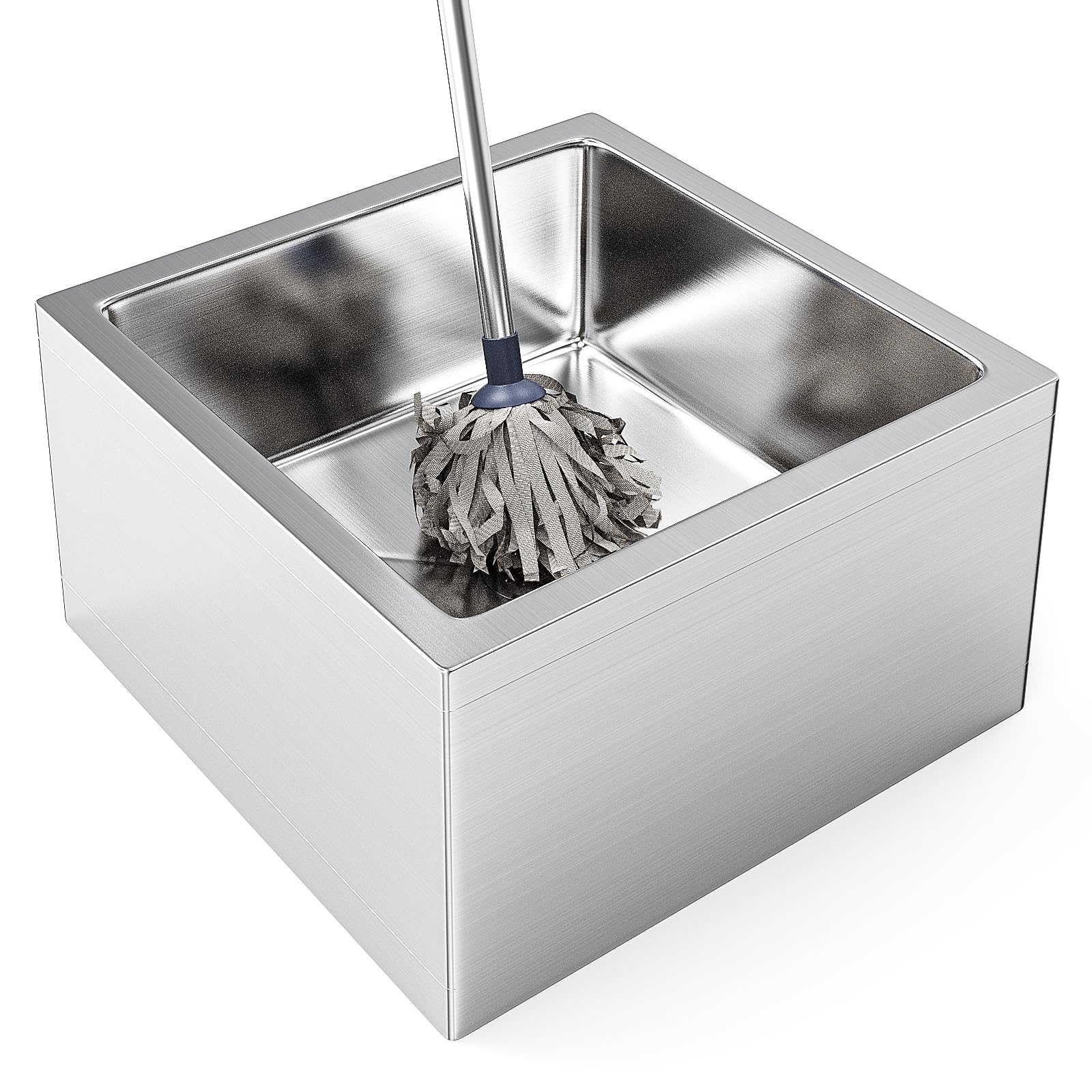 ROVSUN 24" L x 24" W x 13" H Stainless Steel Floor Mount Mop Sink