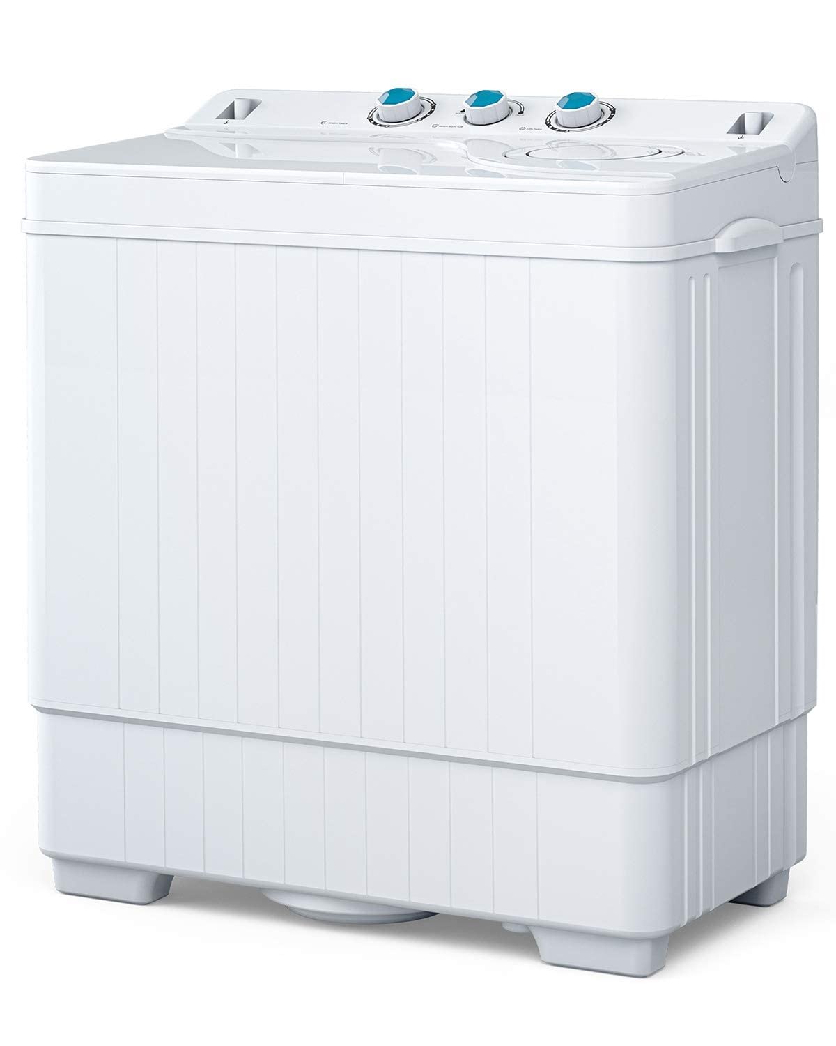 ROVSUN 26lbs 420W 110V Portable Twin Tub Washing Machine White