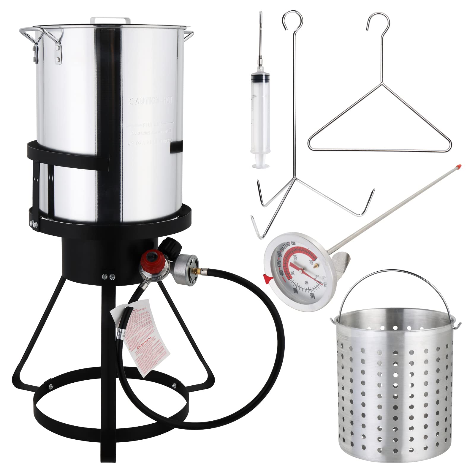 ROVSUN 30 QT Turkey Fryer with 55,000 BTU Propane Stove