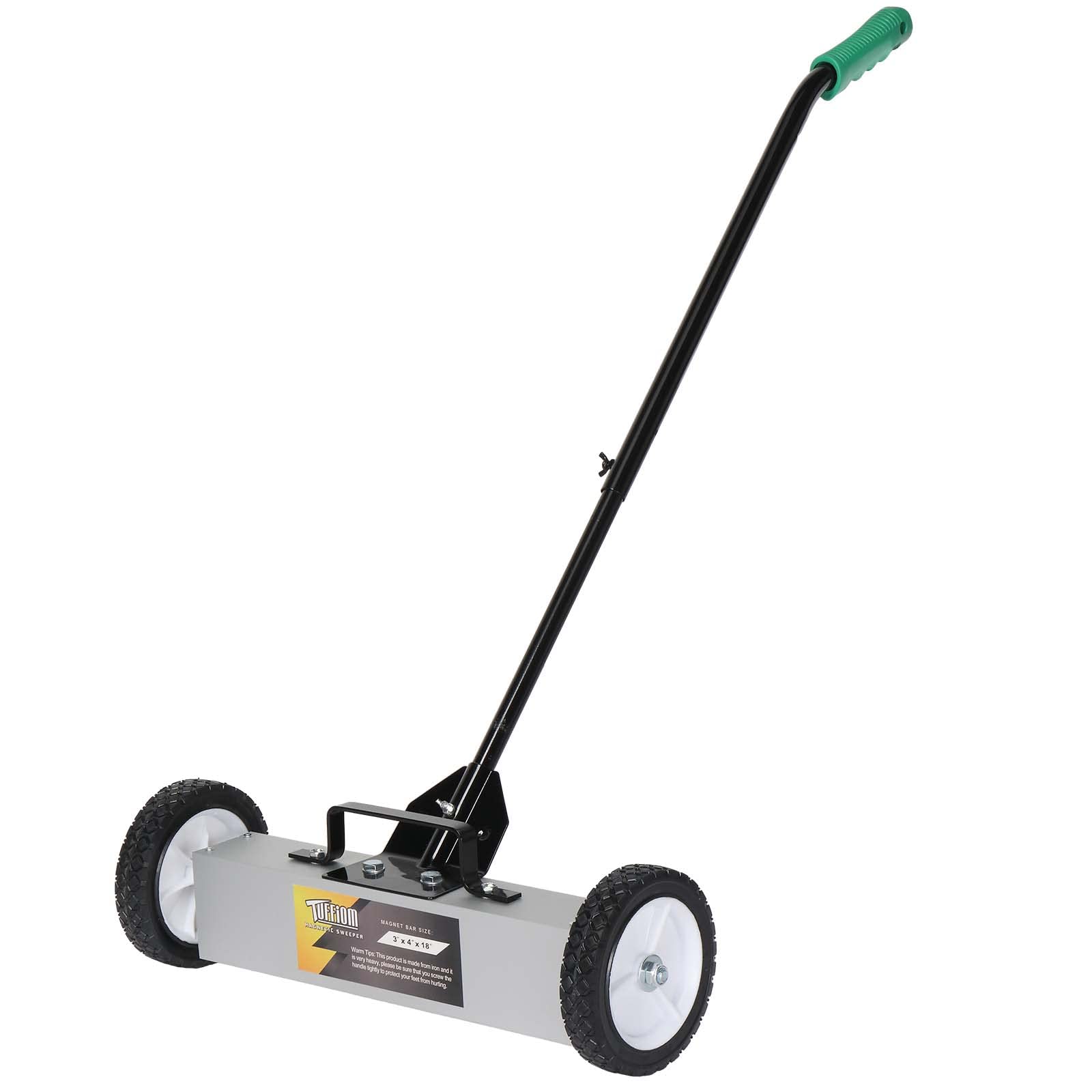 18" 45 LBS Capacity Rolling Magnetic Sweeper Floor Pickup with Release