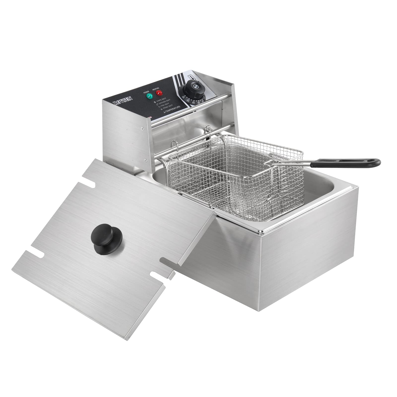 ROVSUN 11.4 QT 110V 2500W Single Tank Electric Deep Fryer