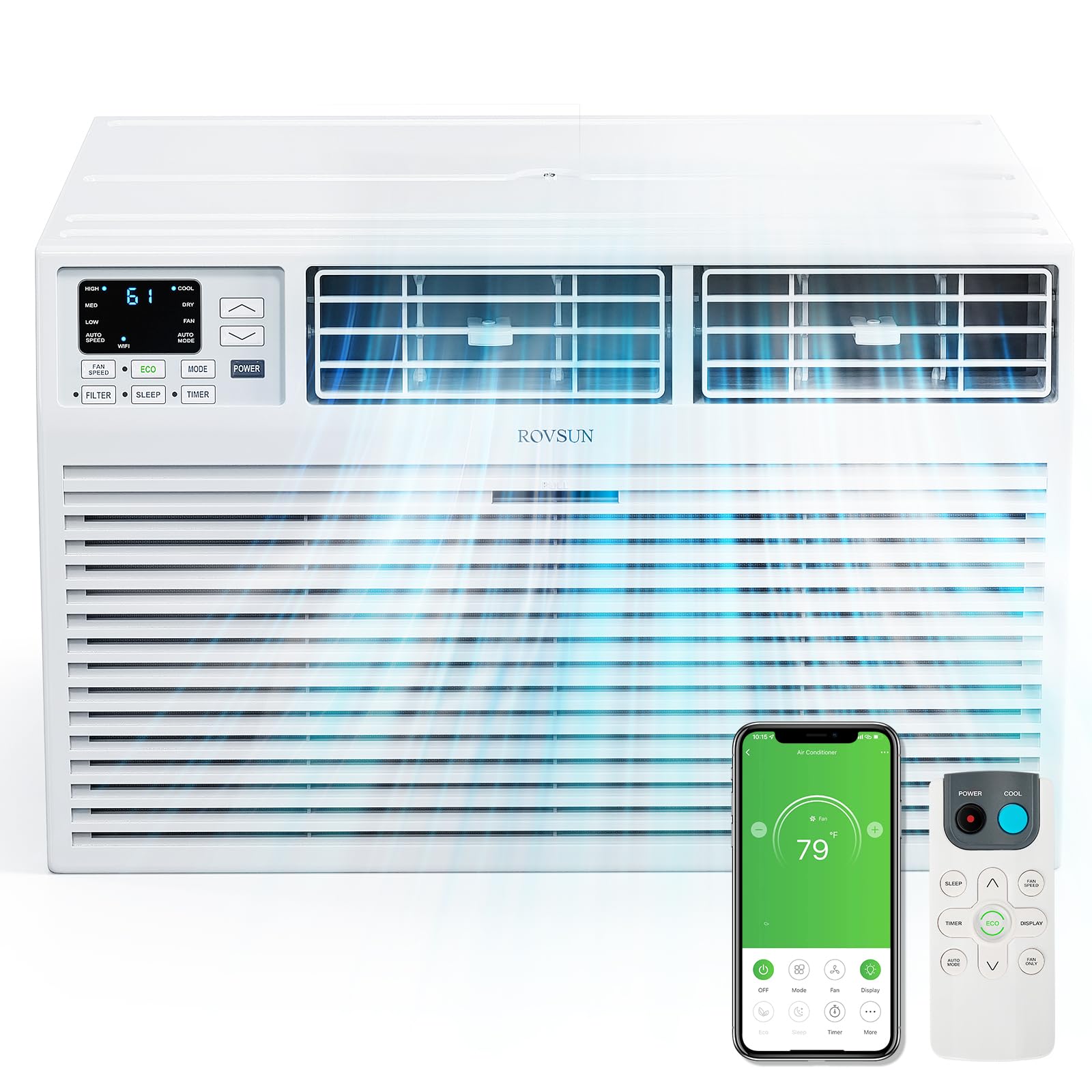 ROVSUN 10,000 BTU 115V Through the Wall Air Conditioner with Wifi/APP & Install Kit