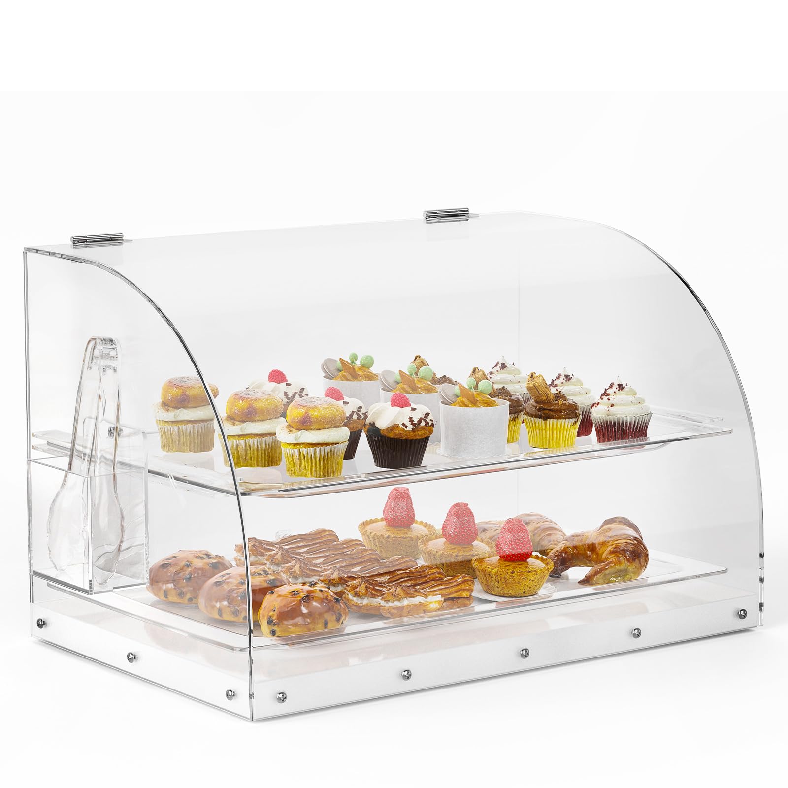 ROVSUN 2 Tray 22 Inch Bakery Pastry Display Case Countertop