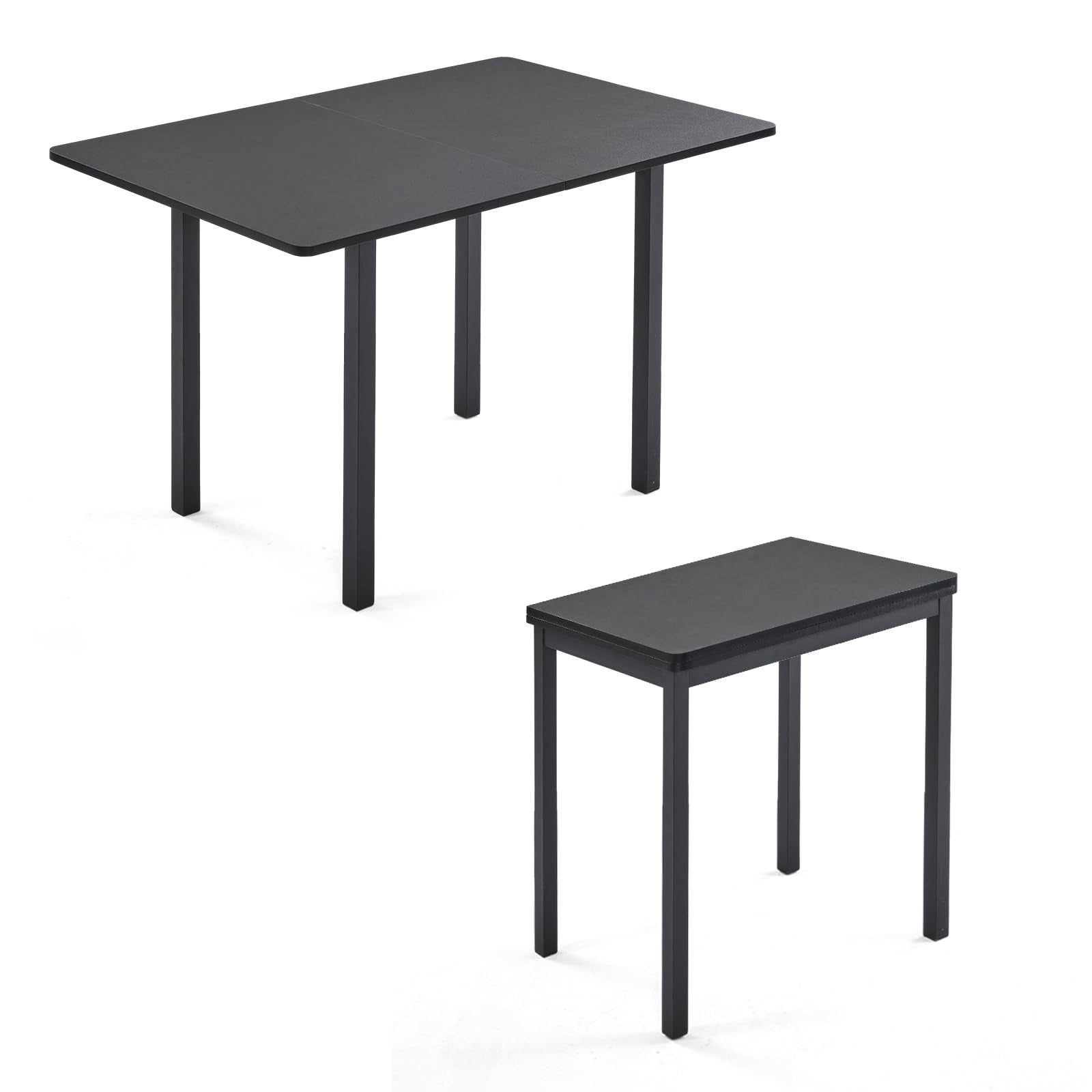 Compact Expandable Folding Dining Table Black