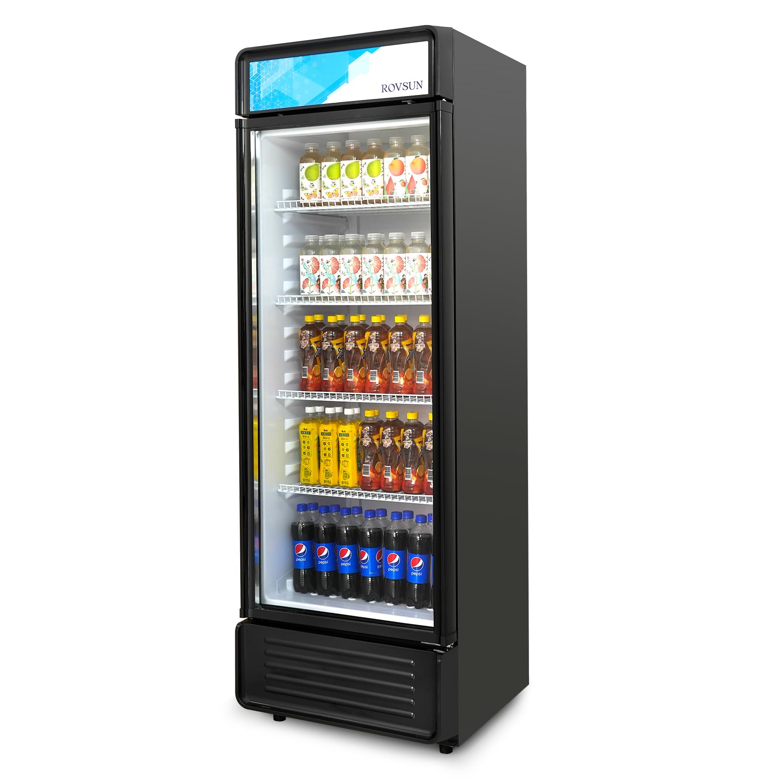 ROVSUN 12.2 Cu.Ft 280W 115V Black Commercial Beverage Refrigerator