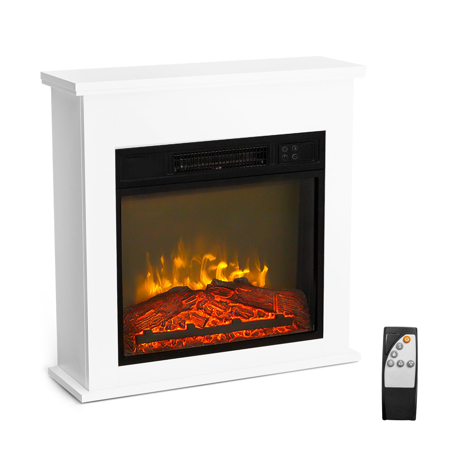 ROVSUN 25'' 1400W 120V Electric Fireplace with Mantel & Remote