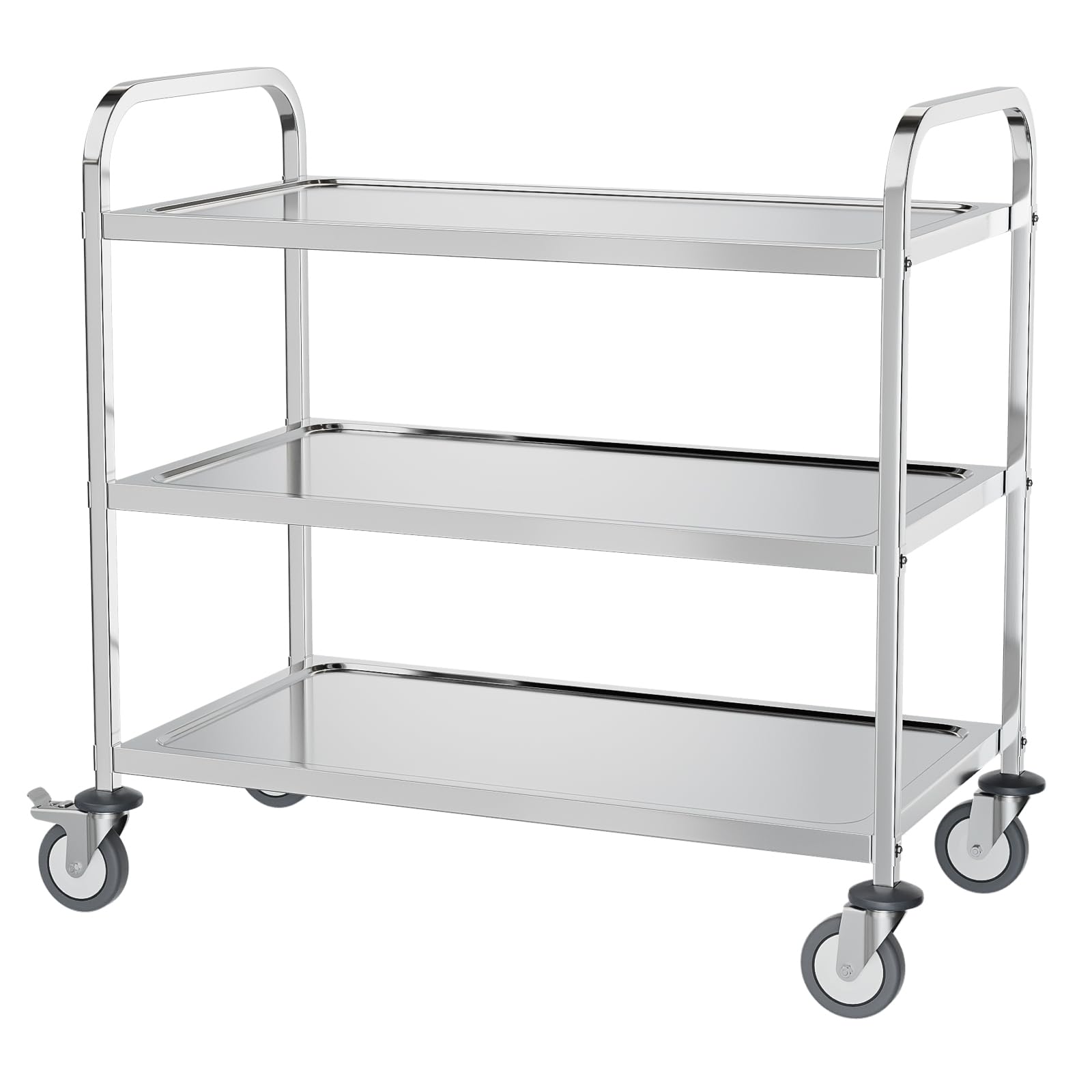 3-Tier 37" x 19" 330 lb. Capacity Stainless Steel Utility Cart