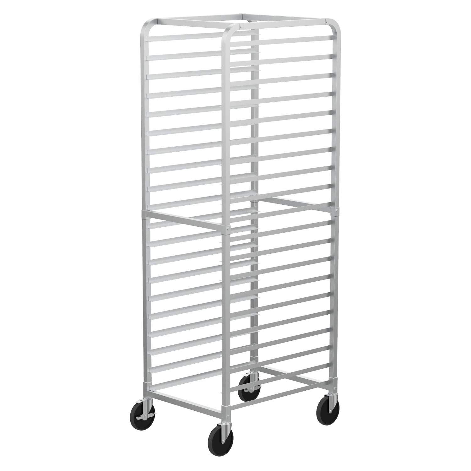 ROVSUN 20-Tier Bakery Rack Stainless Steel 26 Inches Wide Bun Pan Sheet Rack