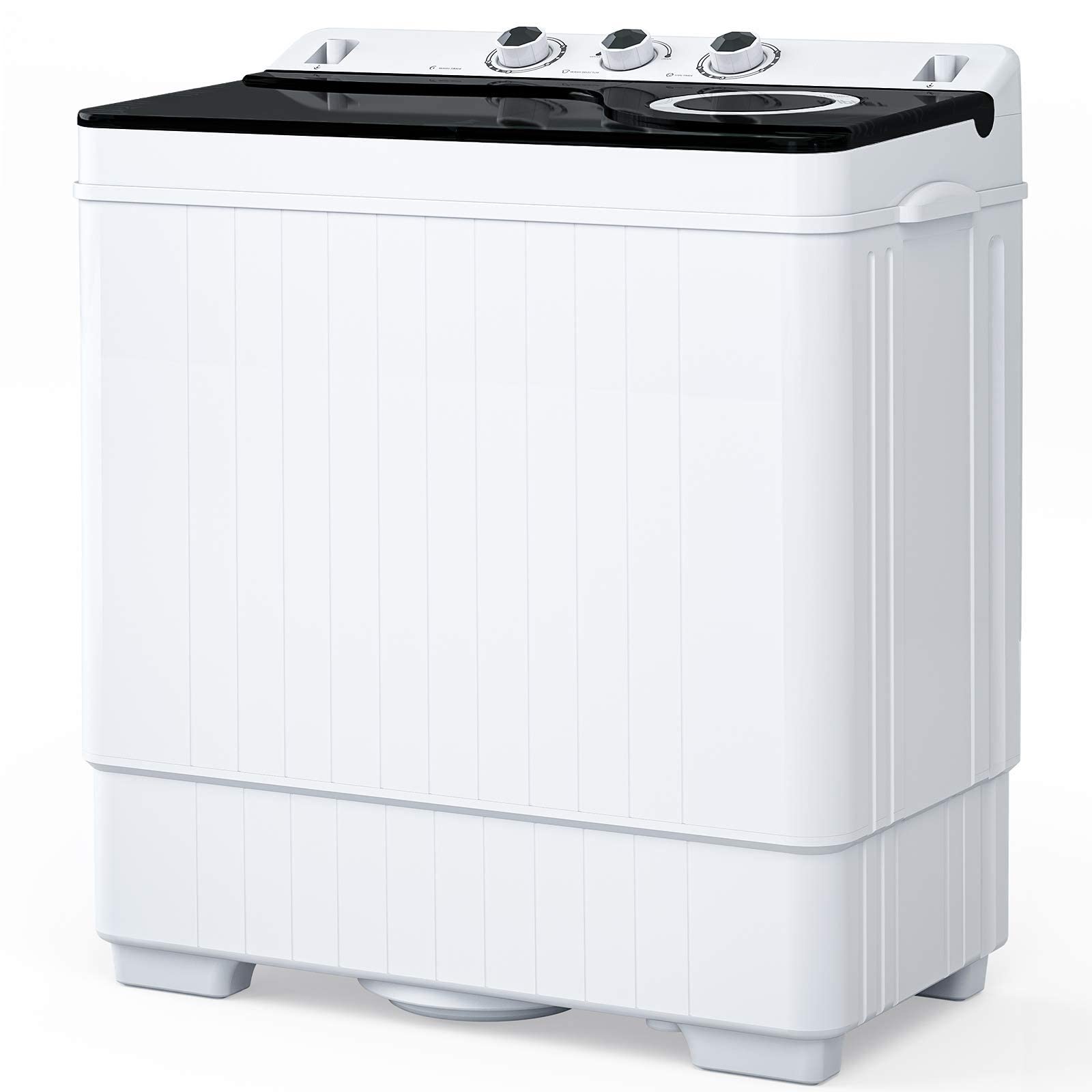 ROVSUN 26lbs 420W 110V Portable Twin Tub Washing Machine Black