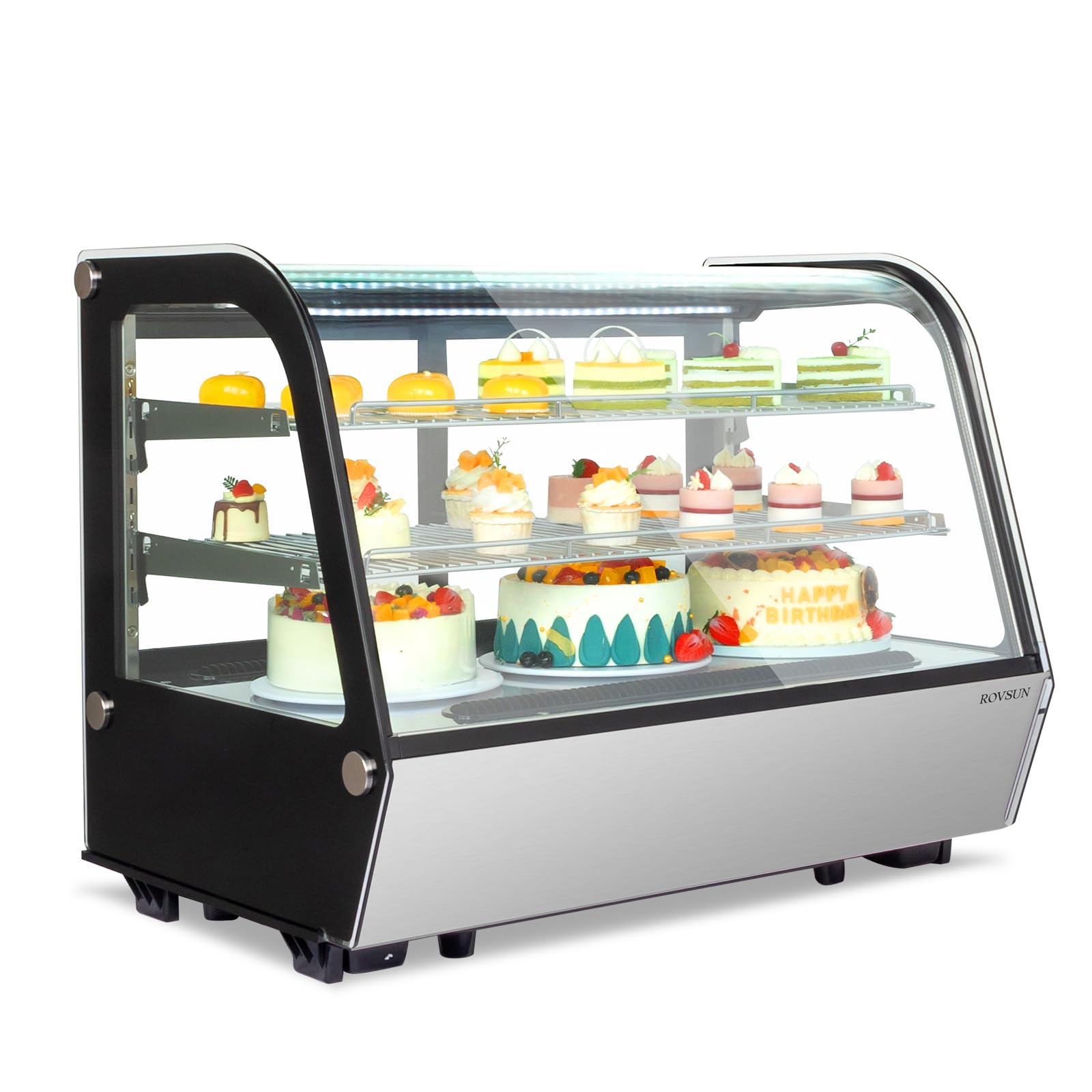 ROVSUN 35" 5.7 Cu.Ft. 230W 110V Silver Refrigerated Bakery Display Case