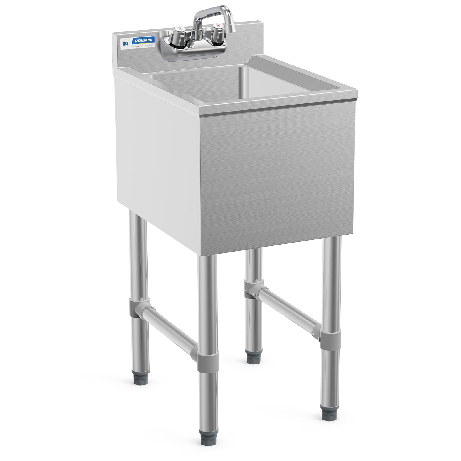 ROVSUN 1 Bowl Underbar Hand Sink with Faucet