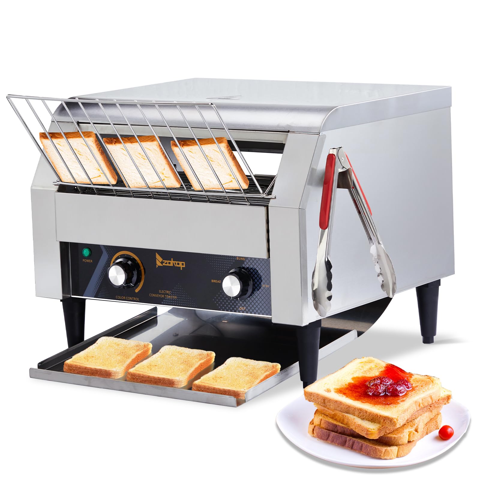 18.5" 1700W 110V Commercial Conveyor Toaster with 450 Slices/Hour