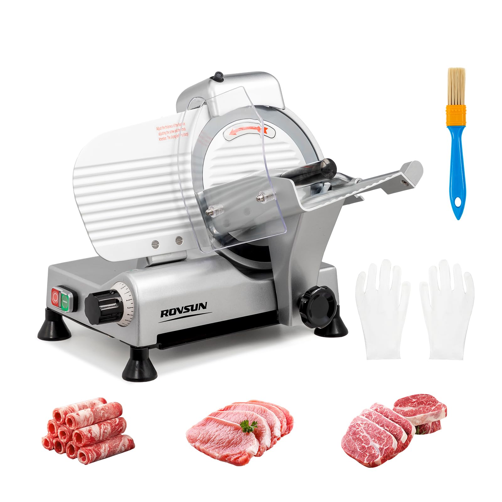 ROVSUN 10" 240W 110V Manual Commercial Meat Slicer Machine