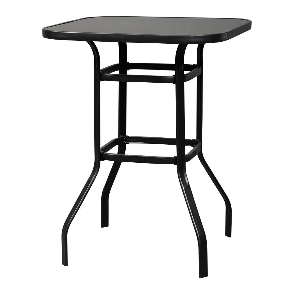 40 Inch Outdoor Patio Bar Height Table Black