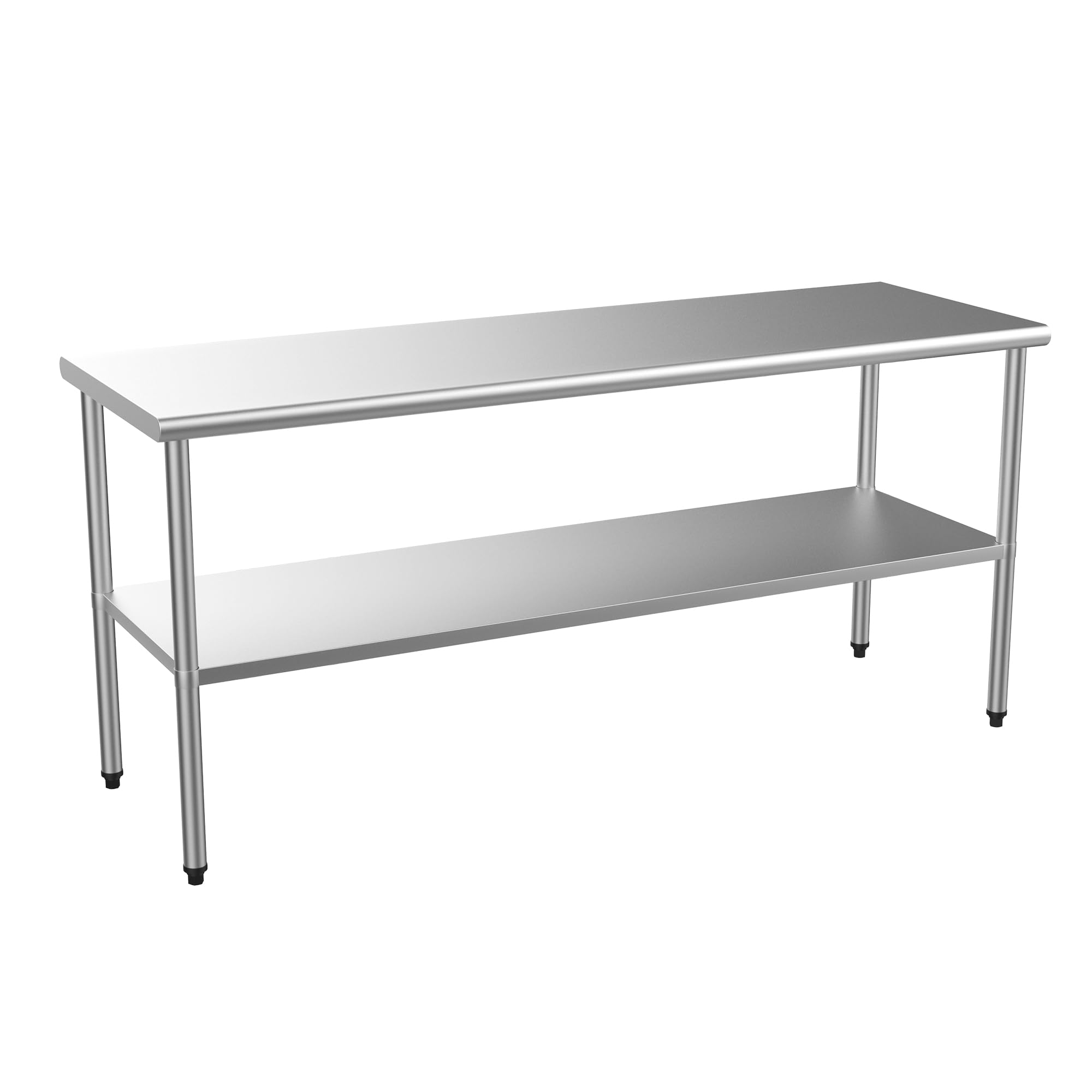 ROVSUN 24" x 72" Stainless Steel Table with Undershelf