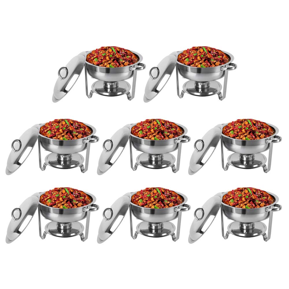 ROVSUN 5 QT Round Stainless Steel Chafing Dish Buffet Set