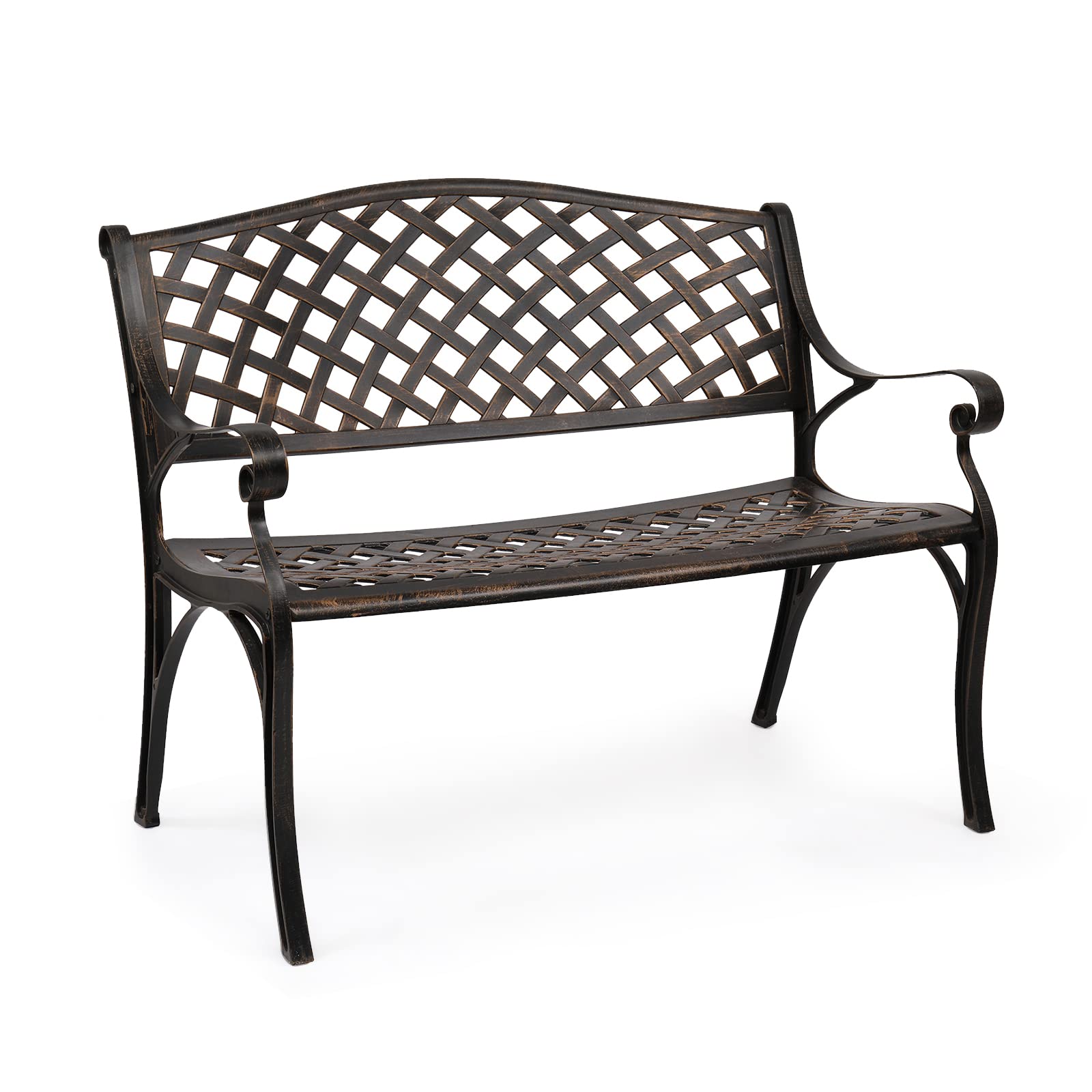 40.5" Outdoor Bench Cast Aluminium Bronze