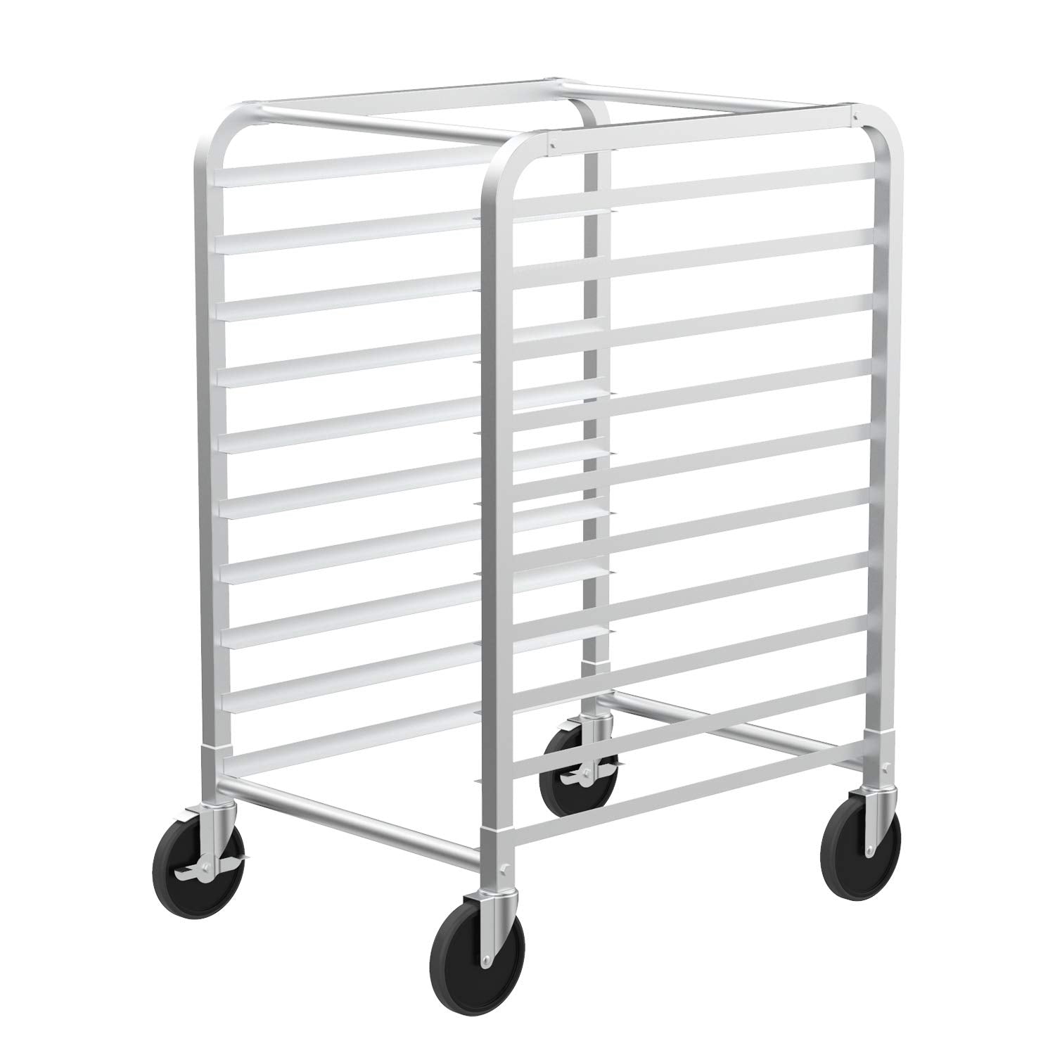 ROVSUN 10-Tier Bakery Rack Stainless Steel 26 Inches Wide Bun Pan Sheet Rack