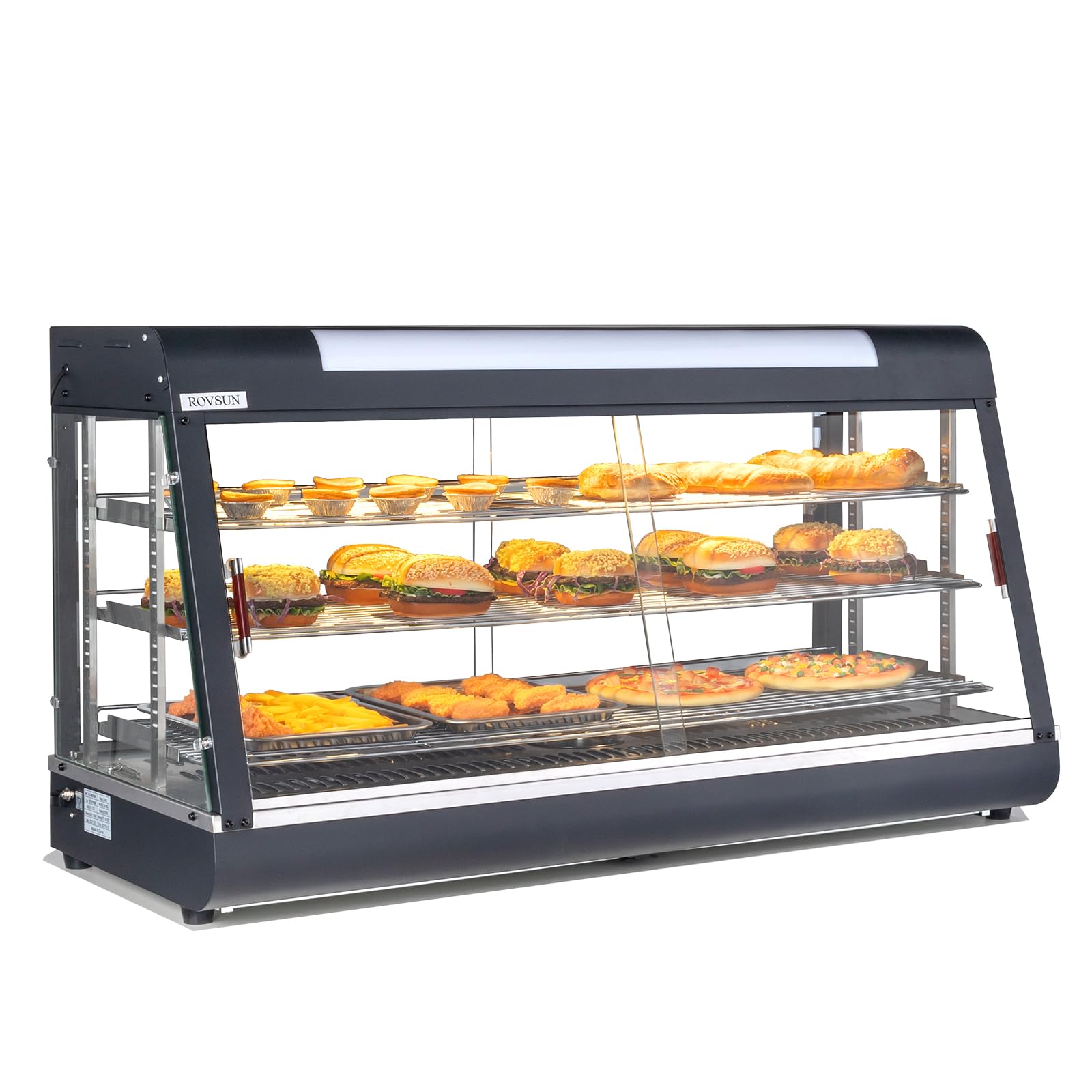 ROVSUN 3-Tier 48 Inch 1800W 110V Hot Food Warmer Display Case Countertop