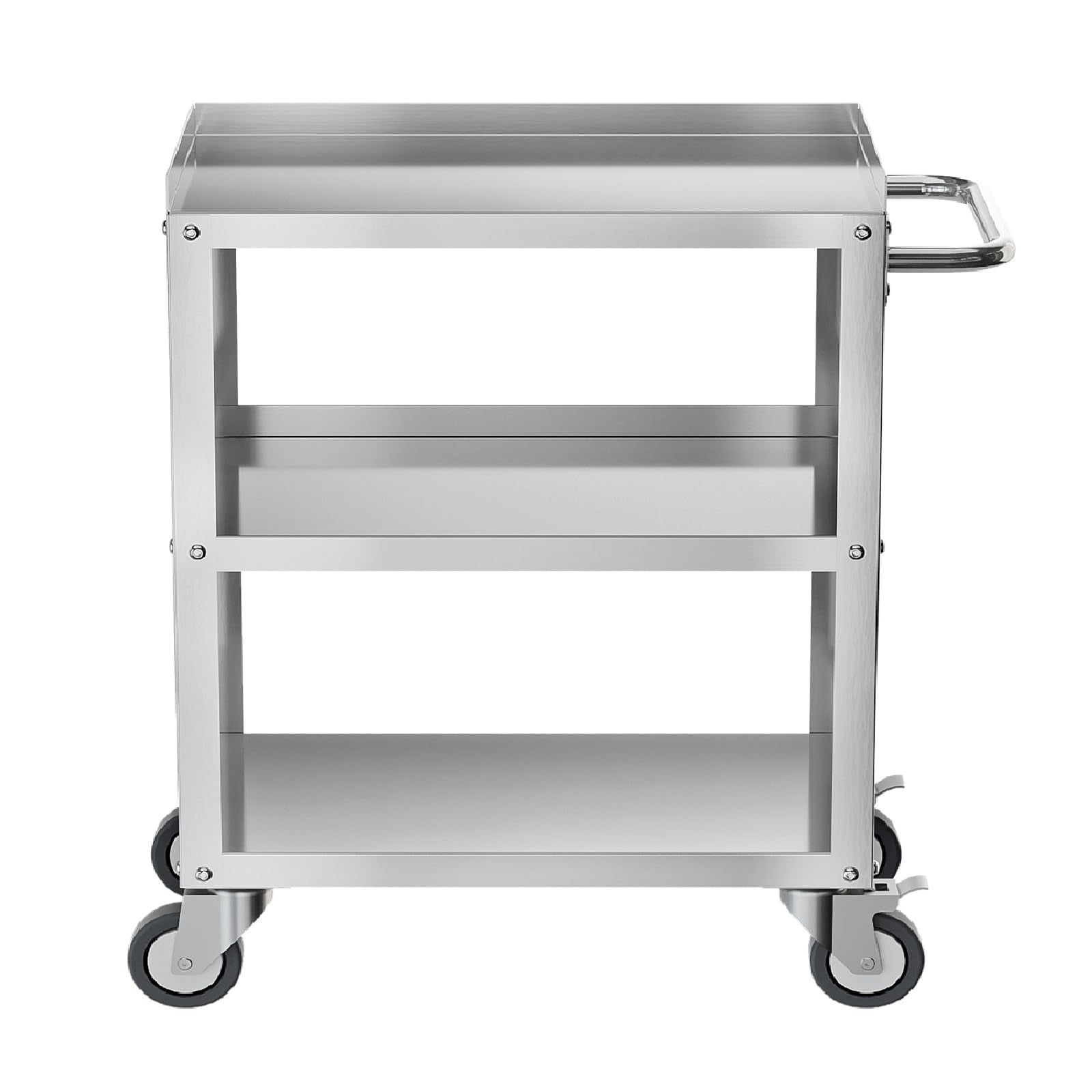 3-Tier 24" x 15" 380 lb. Capacity Stainless Steel Utility Cart