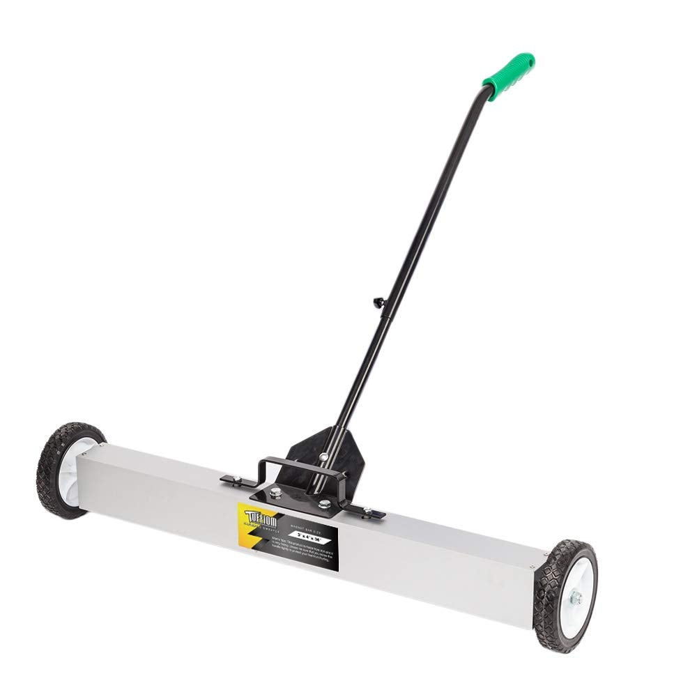 36" 55 LBS Capacity Rolling Magnetic Sweeper Floor Pickup with Release