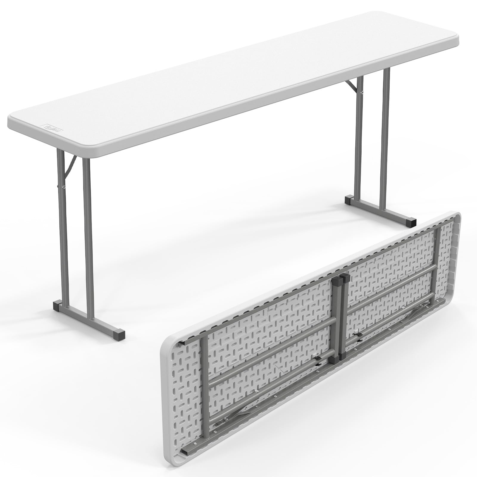 6 FT Narrow Folding Portable Plastic Long Table