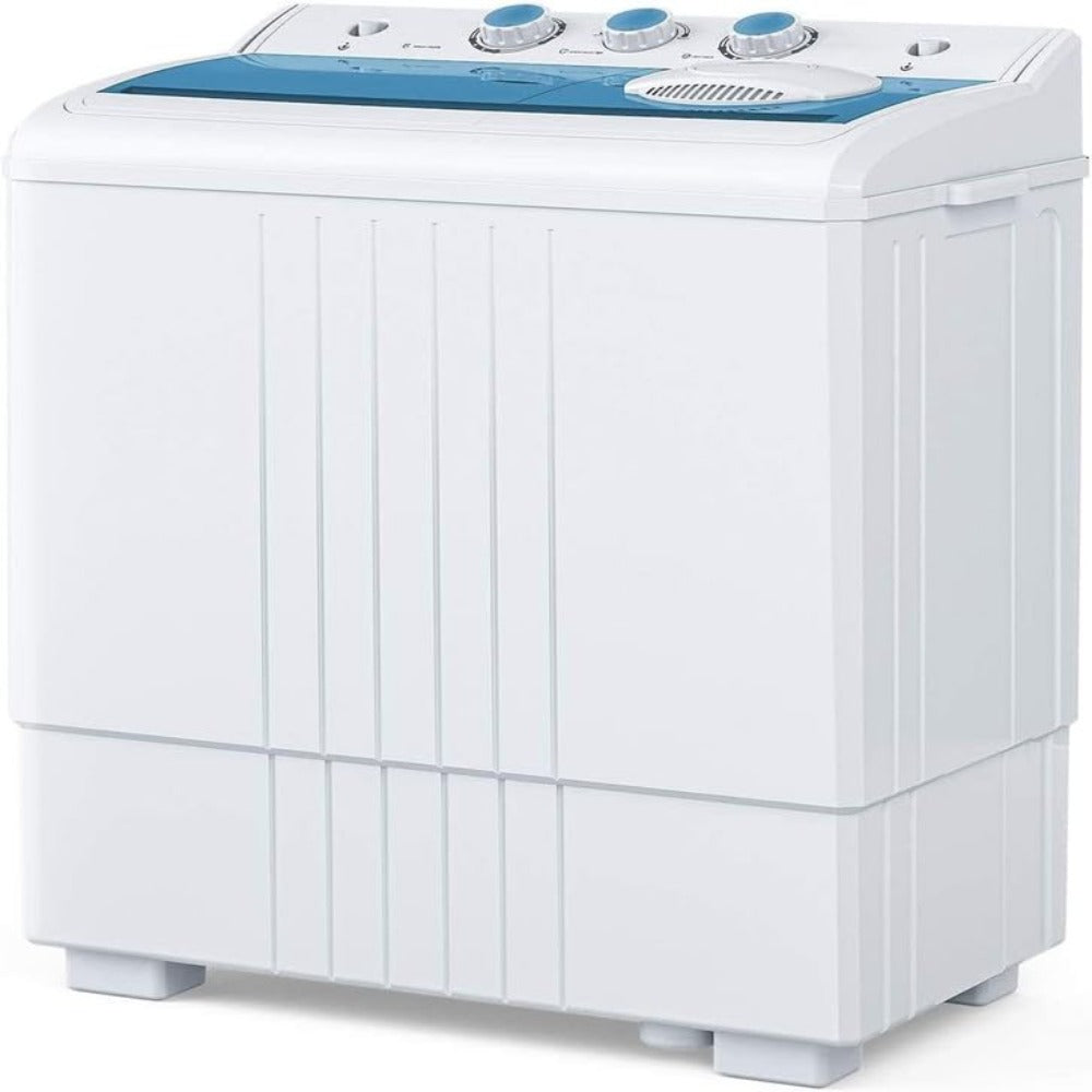 ROVSUN 21LBS 400W 110V Portable Twin Tub Washing Machine Blue