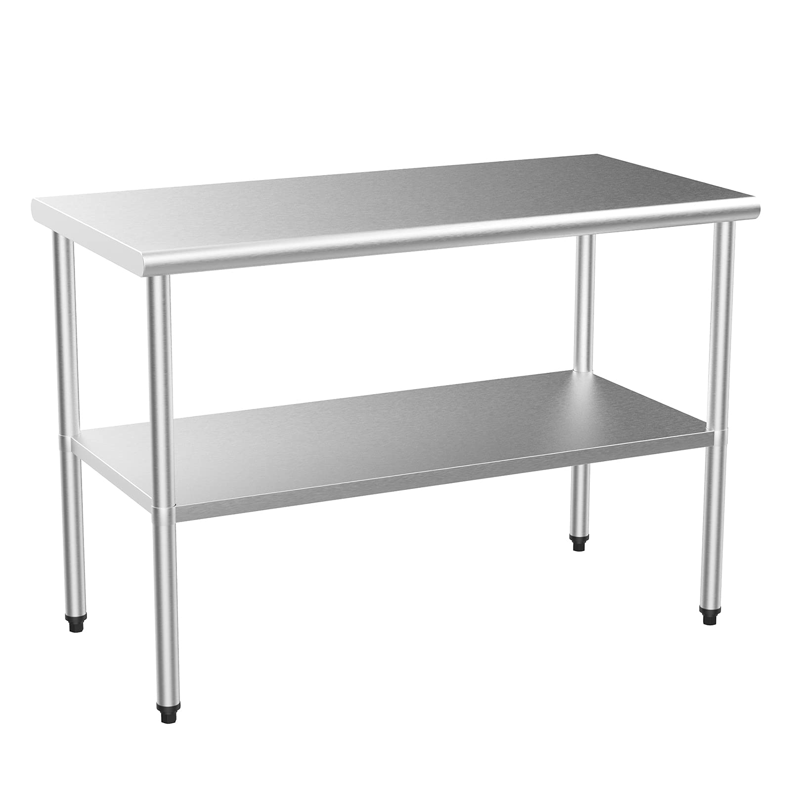 ROVSUN 24" x 48" Stainless Steel Table with Undershelf