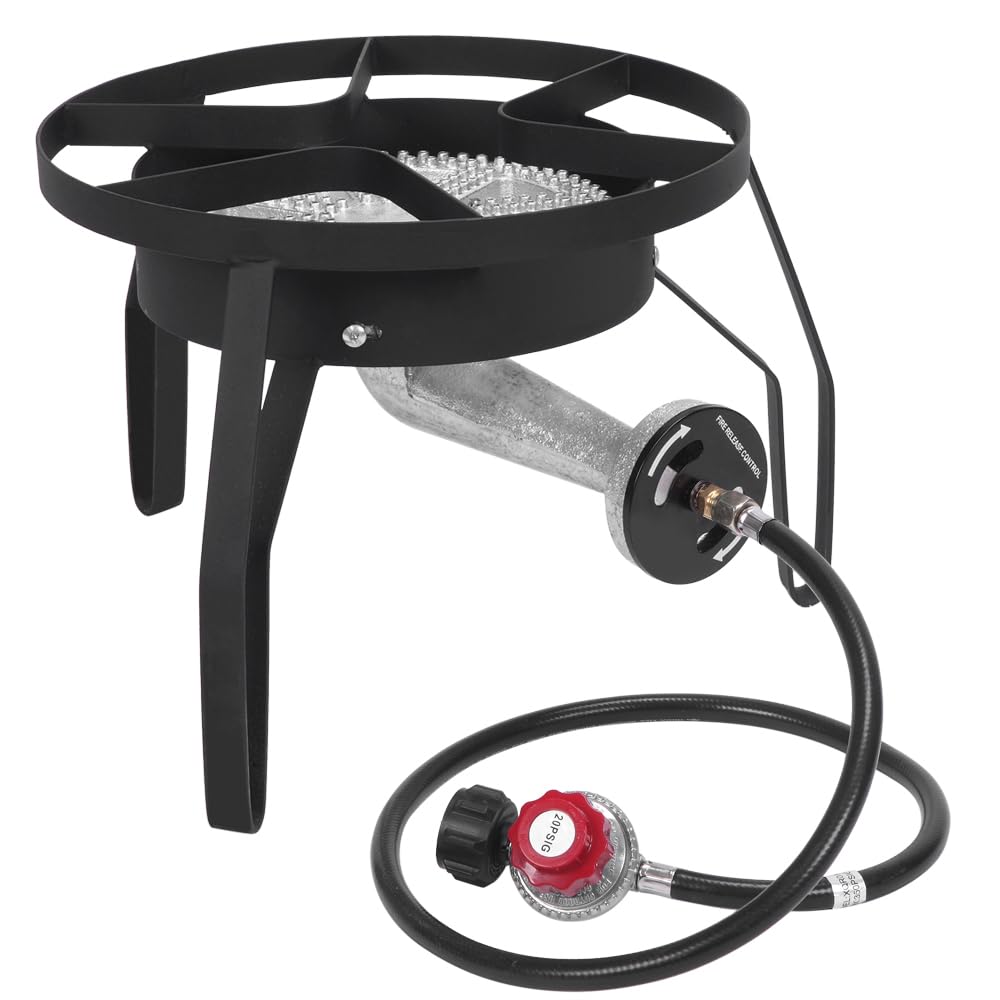 ROVSUN Single Burner 200000 BTU Outdoor Propane Stove Round