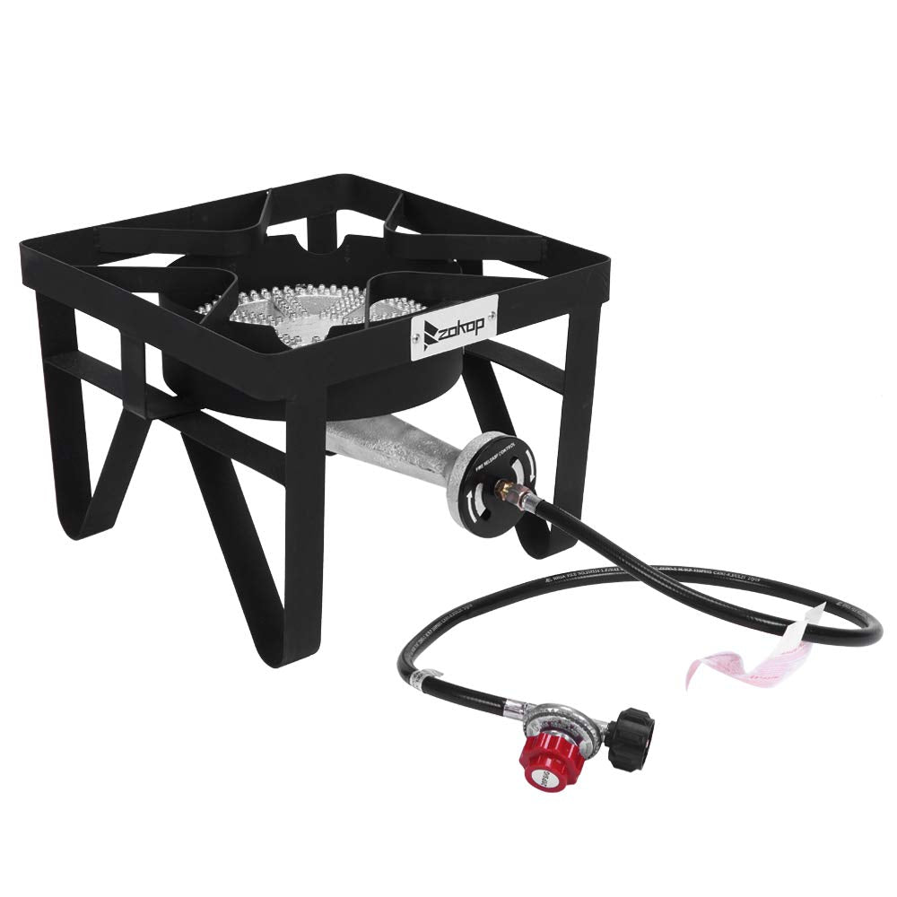 ROVSUN Single Burner 200,000 BTU Outdoor Propane Stove Square