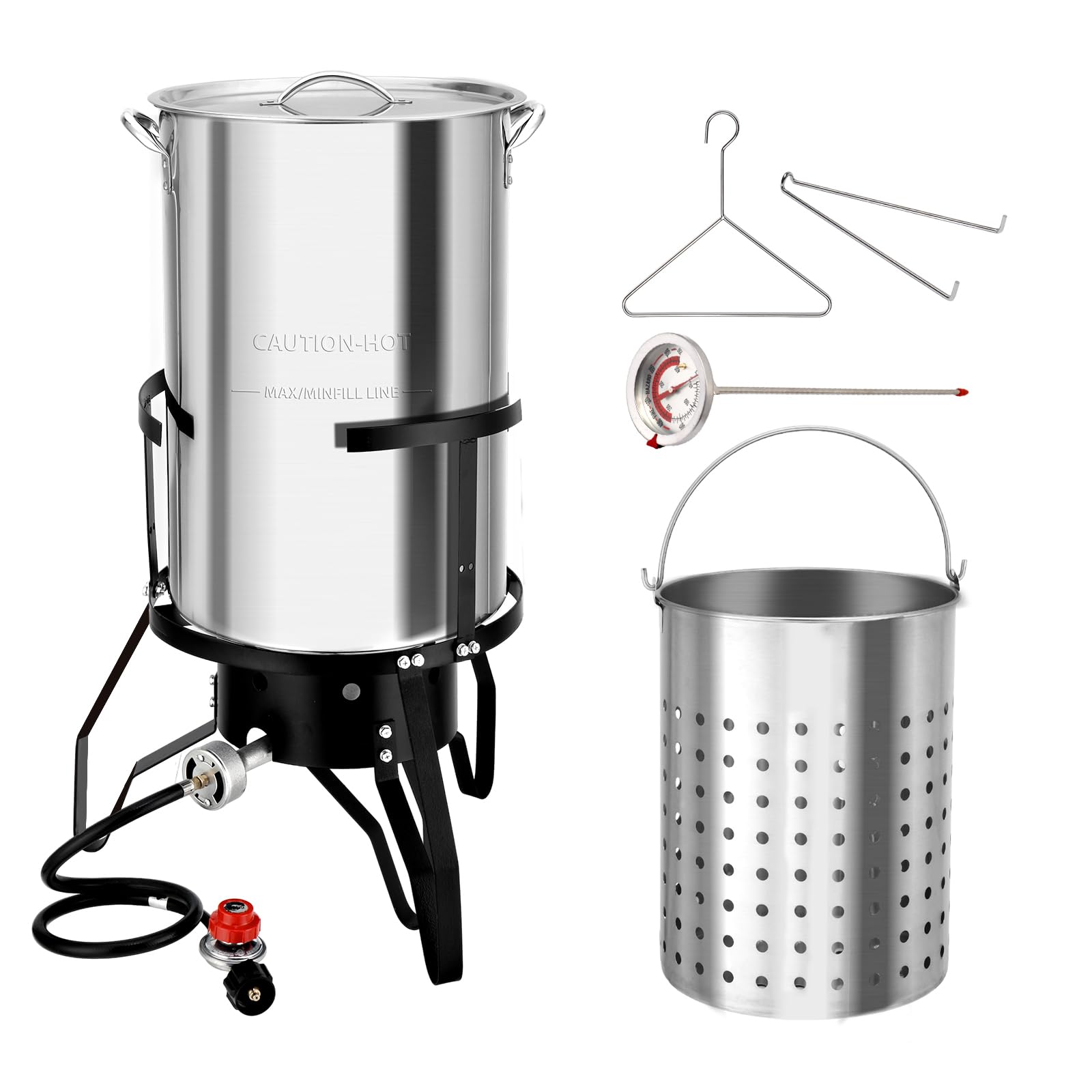 ROVSUN 50 QT Turkey Fryer with 54,000 BTU Propane Stove