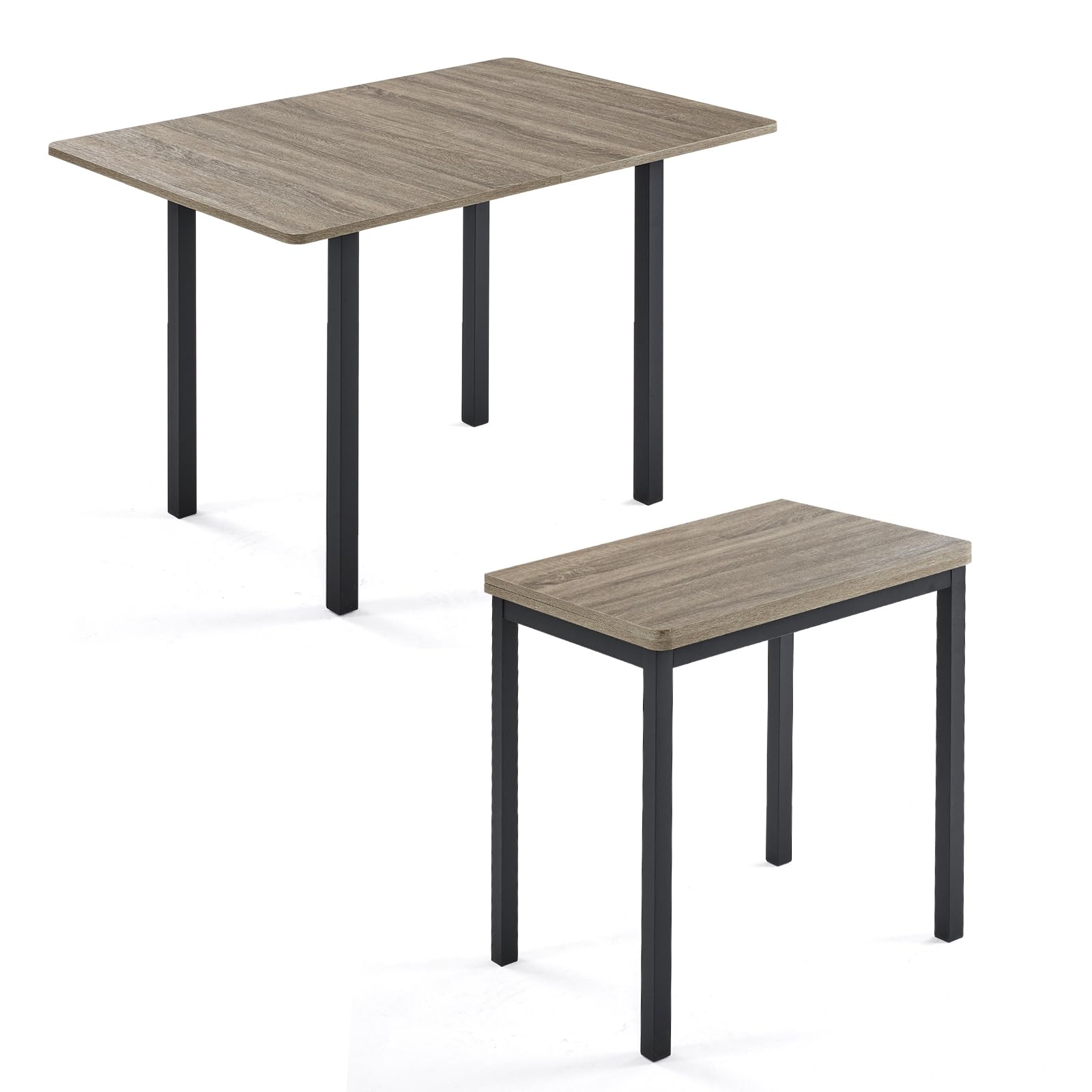 Compact Expandable Folding Dining Table Grey