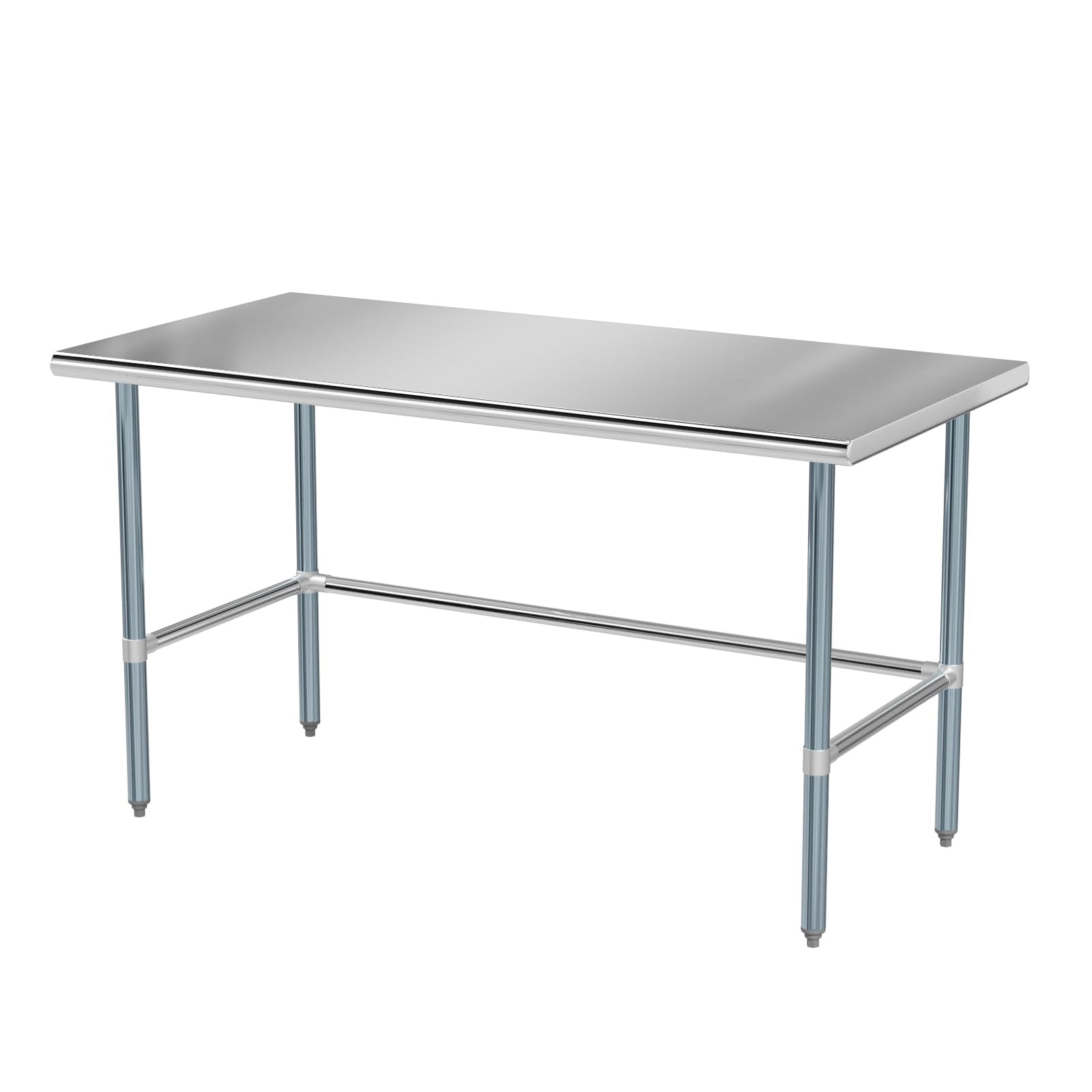 ROVSUN 60 X 30 X 34 Inch Open Base Stainless Steel Table