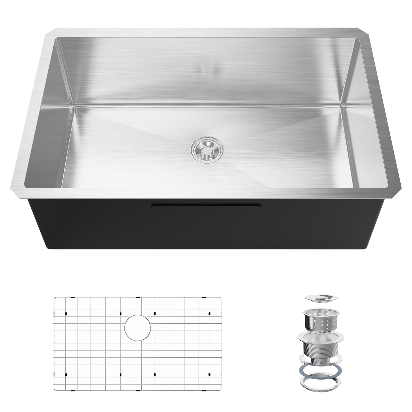 ROVSUN 30 X 19 Inch Drop-in Stainless Steel Sink Kitchen with Protector