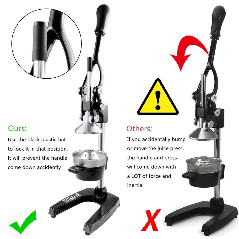 ROVSUN Commercial Manual Citrus Juicer Heavy Duty Black