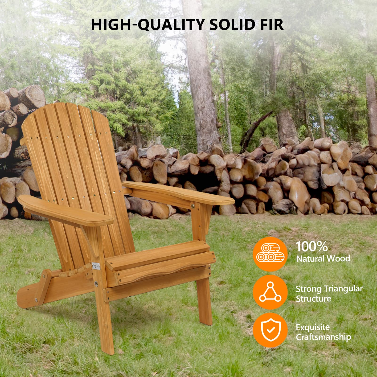 Folding Adirondack Chairs Fir Wood