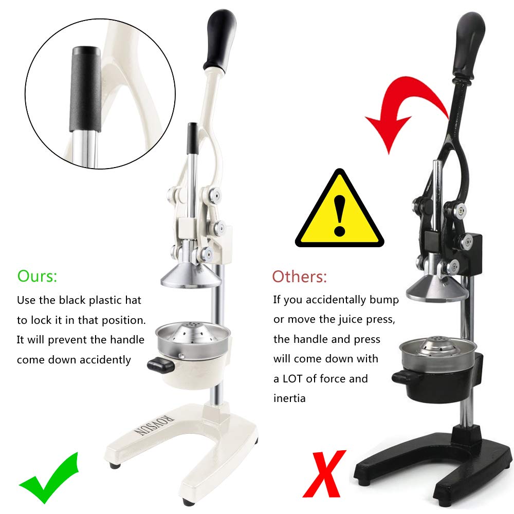 ROVSUN Commercial Manual Citrus Juicer Heavy Duty White