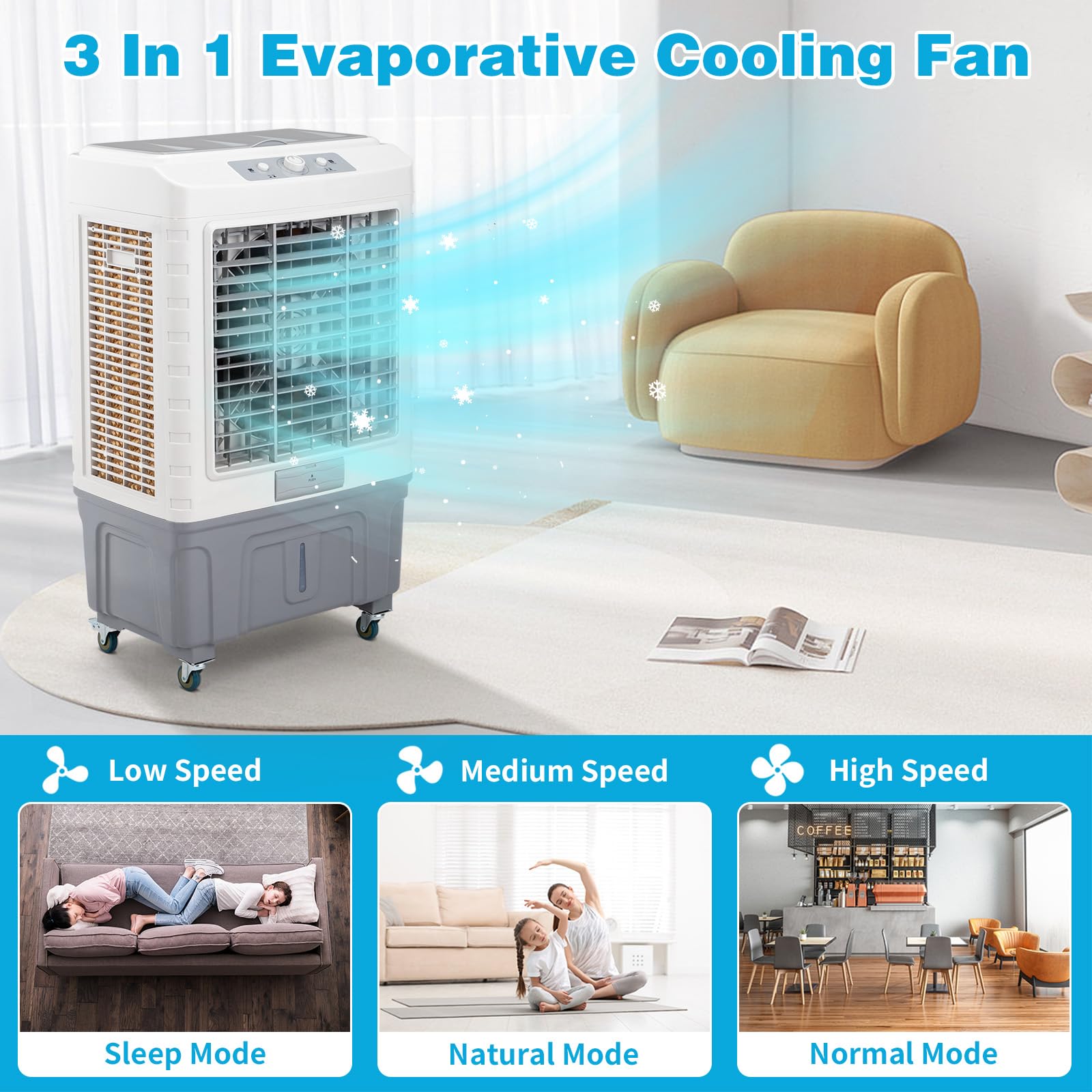 Evaporative Portable Air Cooler popular Fan With Remote Control