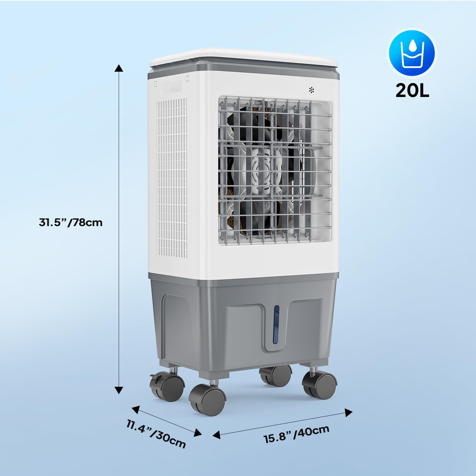 ROVSUN 5.2Gal/20L Portable Evaporative Air Cooler with Remote Control