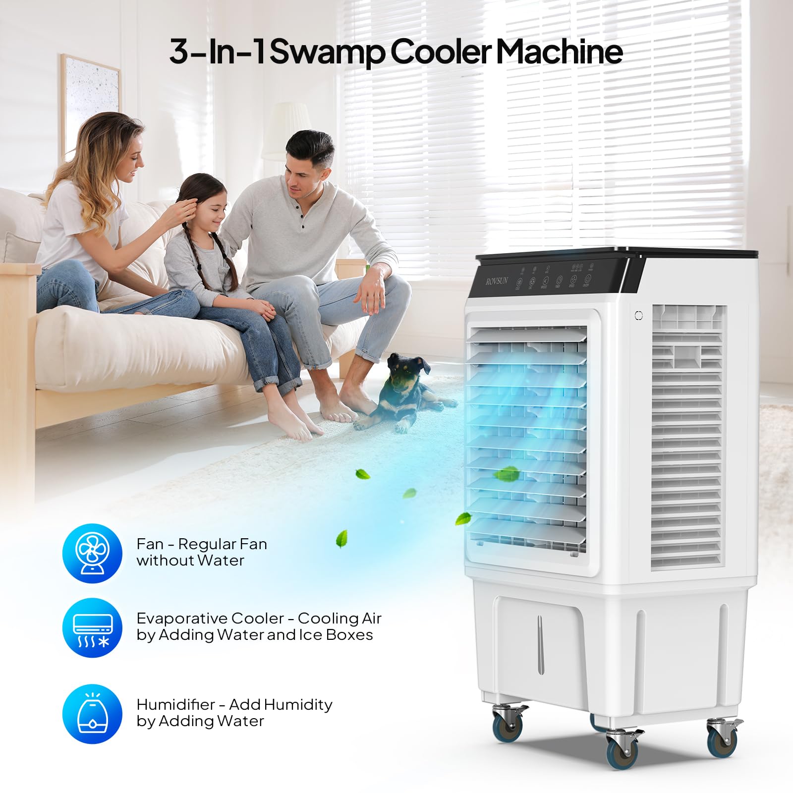 Evaporative air cooler for high fashion humidity