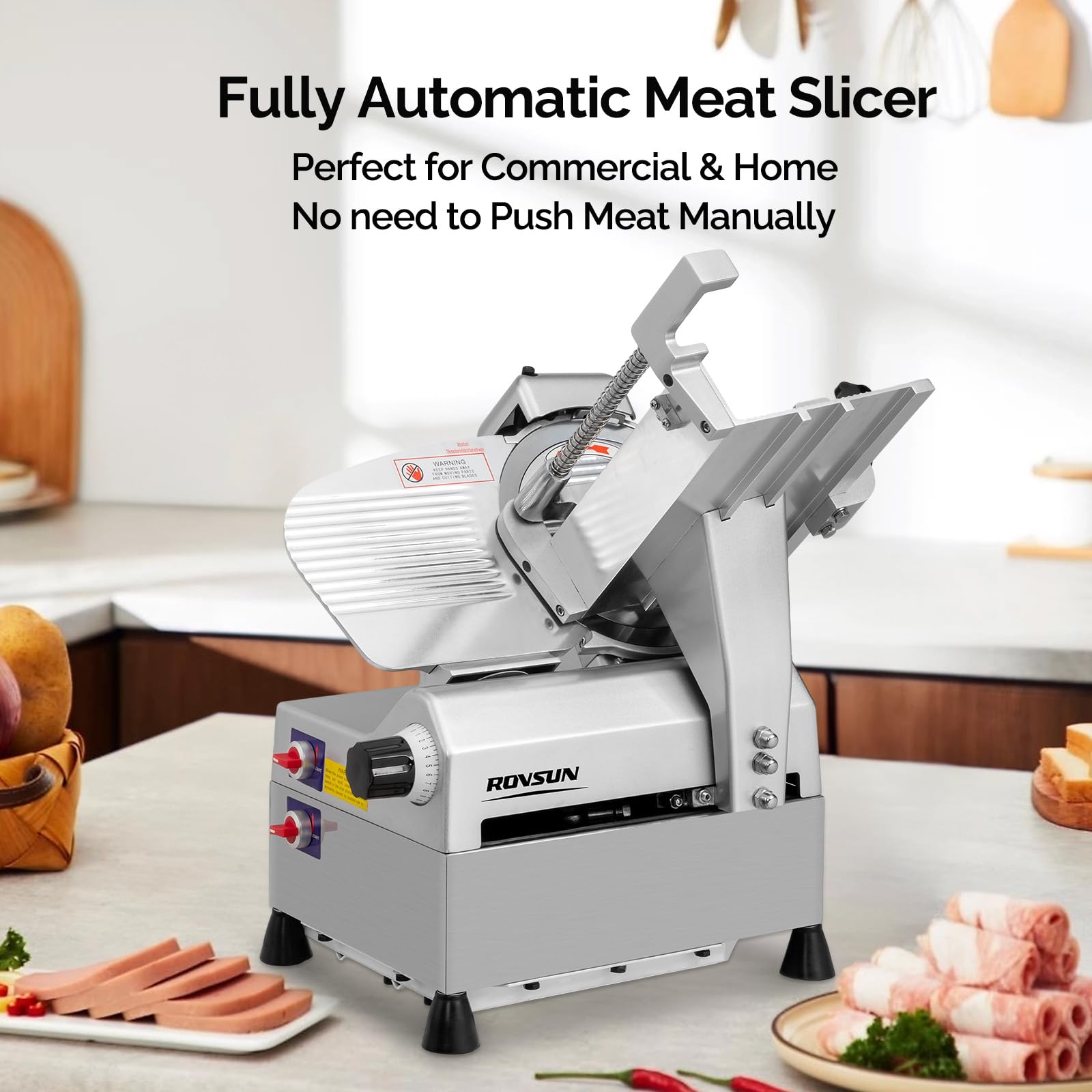 ROVSUN 10" 540W 110V Automatic Commercial Meat Slicer Machine