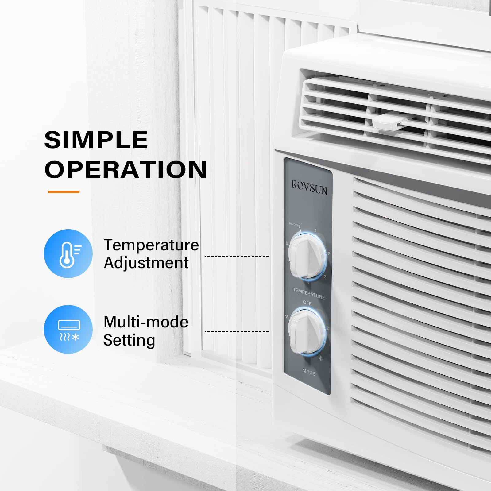 ROVSUN 5,000 BTU 115V Window Air Conditioner with Mechanical Controls & Install Kit