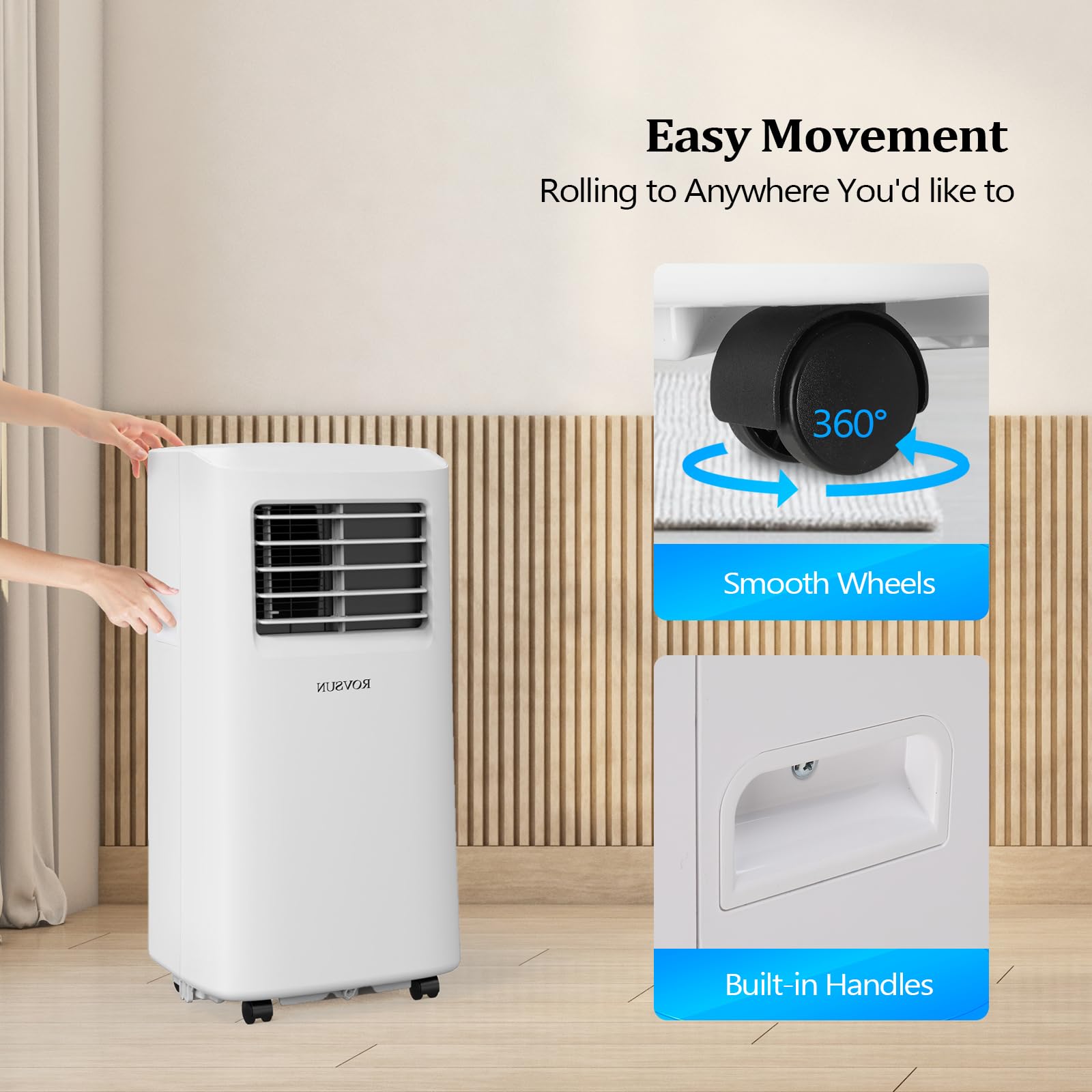 ROVSUN 9,000 BTU 115V Portable Air Conditioner with WiFi/APP & Install Kit