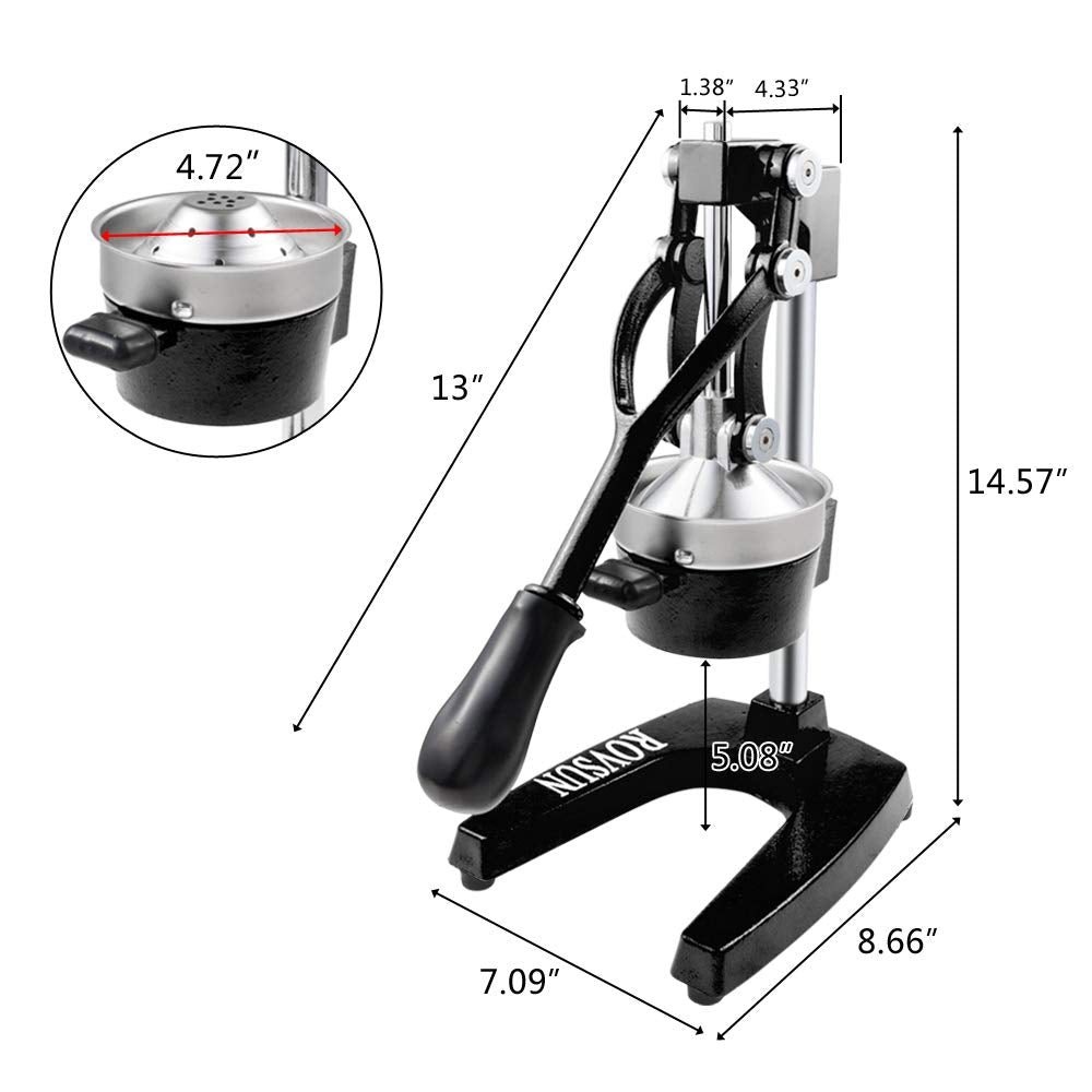 ROVSUN Commercial Manual Citrus Juicer Heavy Duty Black